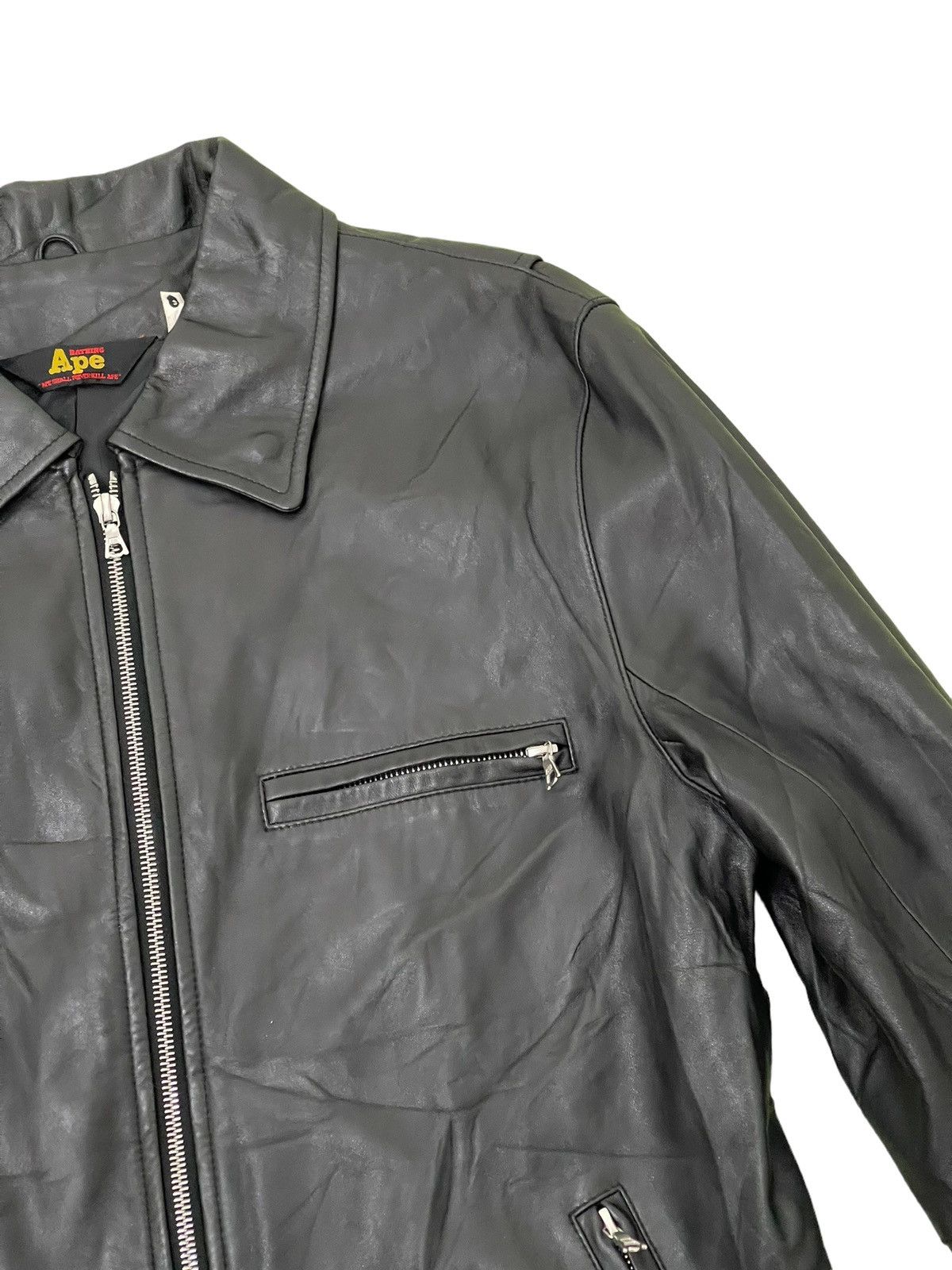 Bape Bape Sheep Skin Leather Jacket Nigo Bathing Ape Y2K 2🟦 Size US L / EU 52-54 / 3 - 10 Thumbnail