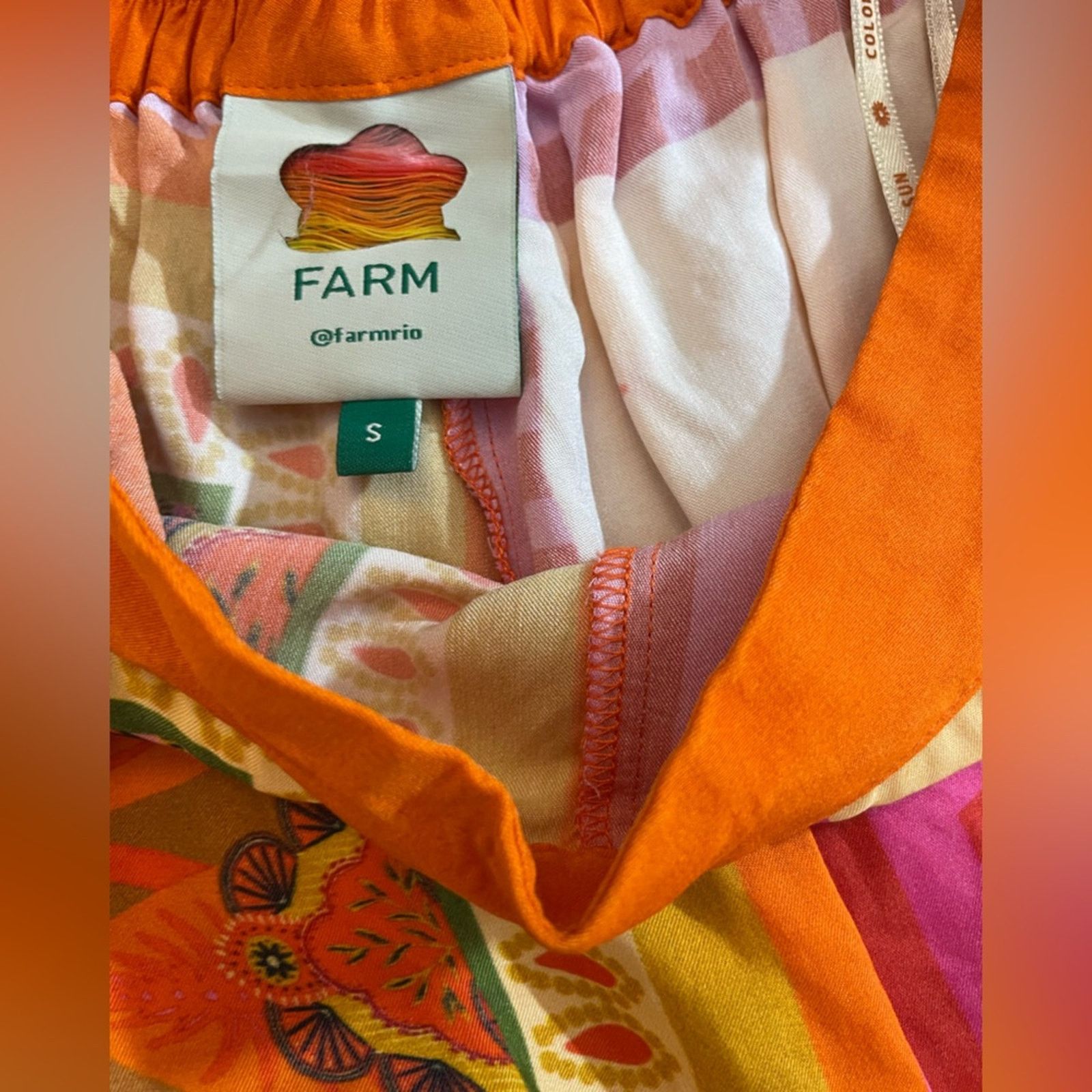 Farm Rio FARM Rio Multicolor Patchwork Wide Leg Pants Size 27" / US 4 / IT 40 - 3 Thumbnail