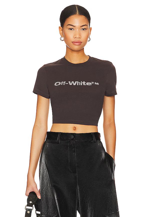 Off-White o1gr1nt1124 Bling Bounce 90S Fit T-Shirt in Dark Grey Size M / US 6-8 / IT 42-44 - 1 Thumbnail
