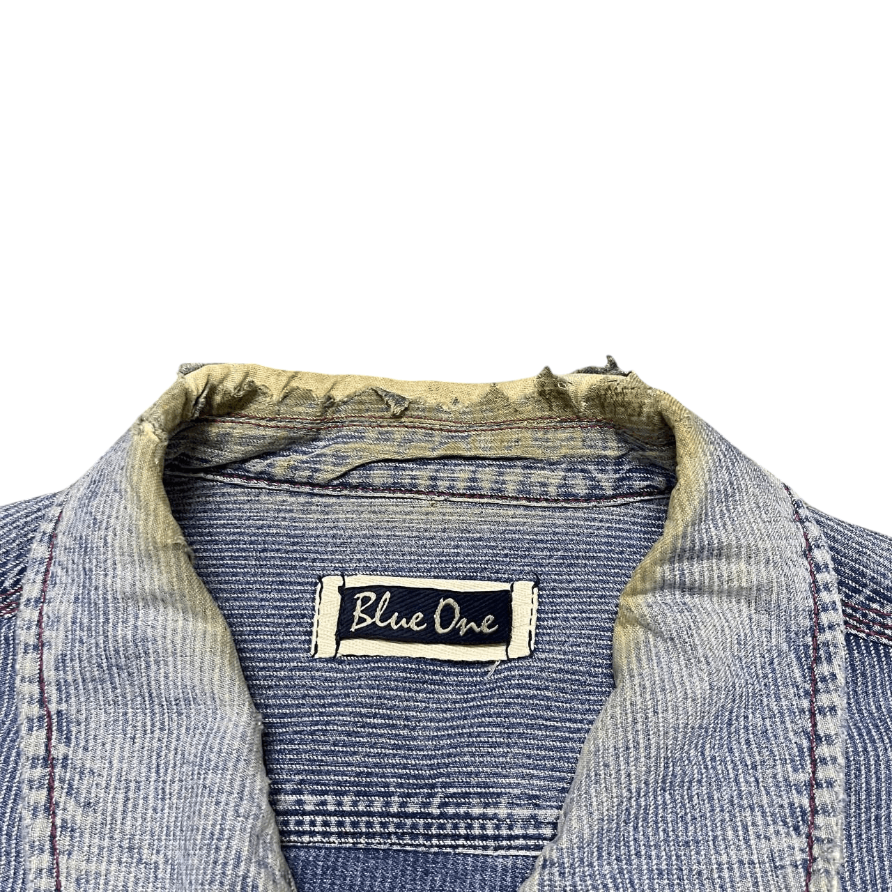 Japanese Brand Vintage Blue One Hickory Striped Lampo Zipper Jacket Size US L / EU 52-54 / 3 - 6 Thumbnail