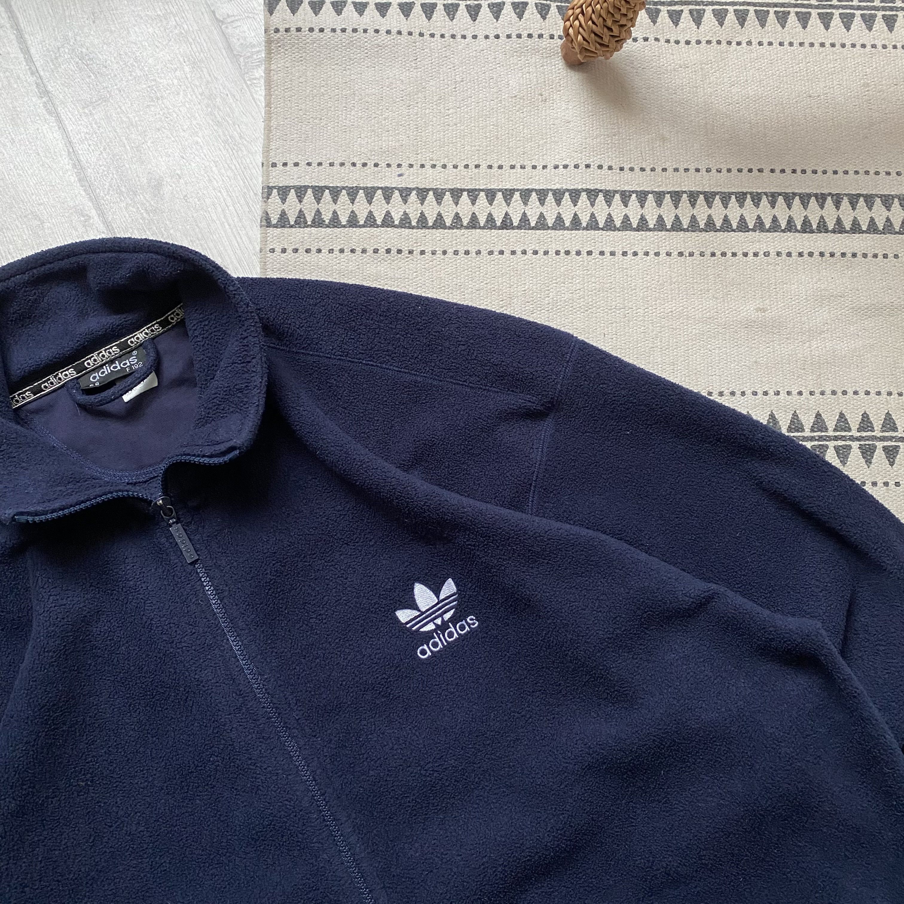 Adidas Vintage 90s Adidas zip fleece Sweater jacket outdoor Size US XL / EU 56 / 4 - 4 Thumbnail
