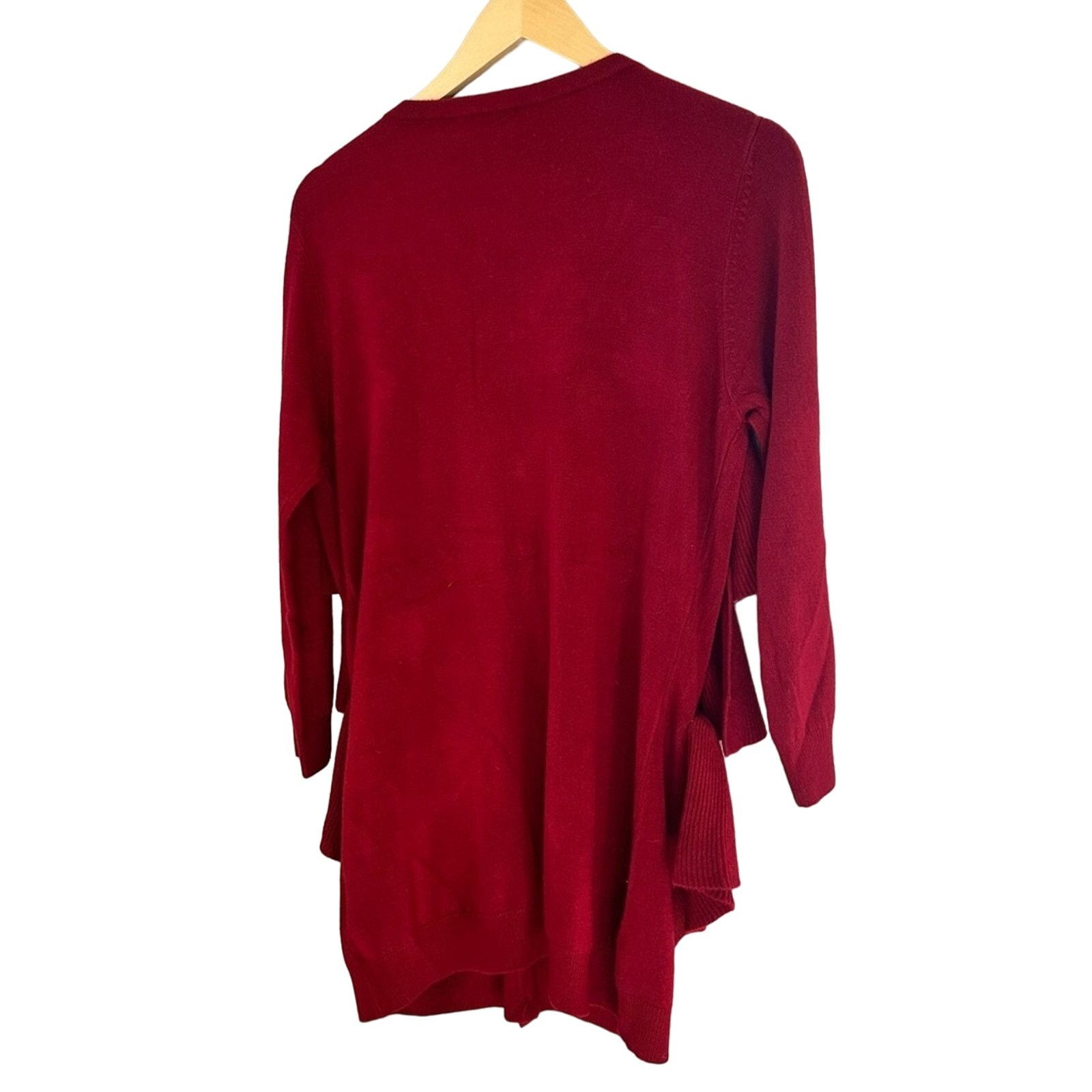 Macys Premise Ruffle Cardigan Size L / US 10 / IT 46 - 3 Thumbnail