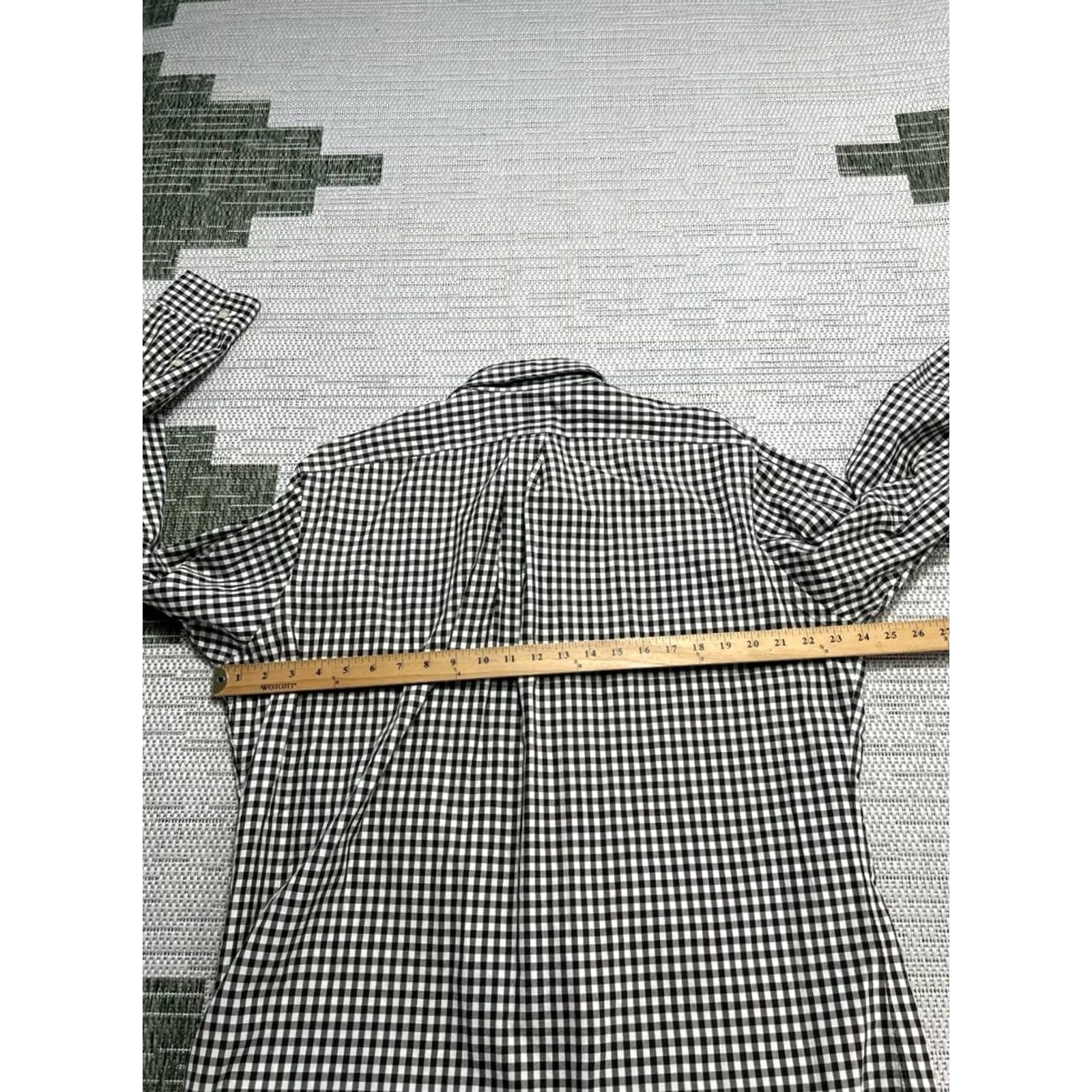 Ralph Lauren Ralph Lauren Golf Shirt Mens Large Black Cotton Gingham Flannel Classic Fit Button-Up Size US L / EU 52-54 / 3 - 6 Thumbnail