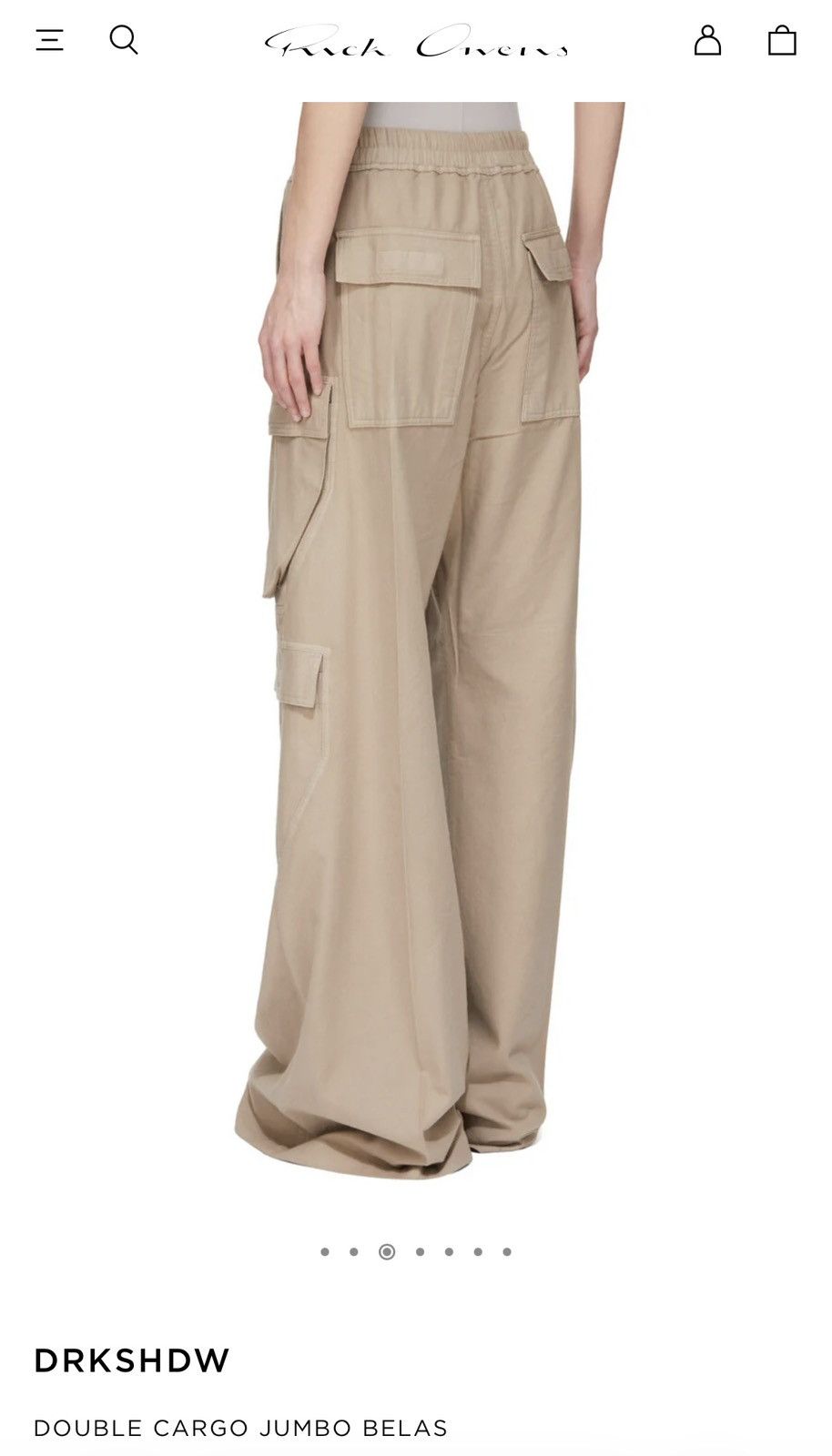 Rick Owens Drkshdw BNWT $885 Rick Owens Drkshdw Double Cargo Jumbo Belas Woven Size US 36 / EU 52 - 2 Thumbnail