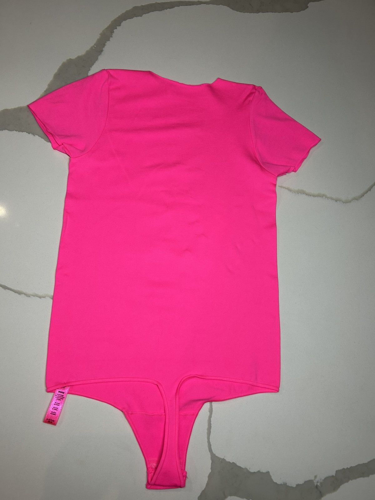 SKIMS SKIMS : ESSENTIAL T-SHIRT BODYSUIT | PINK HIGHLIGHTER Size S / US 4 / IT 40 - 3 Thumbnail