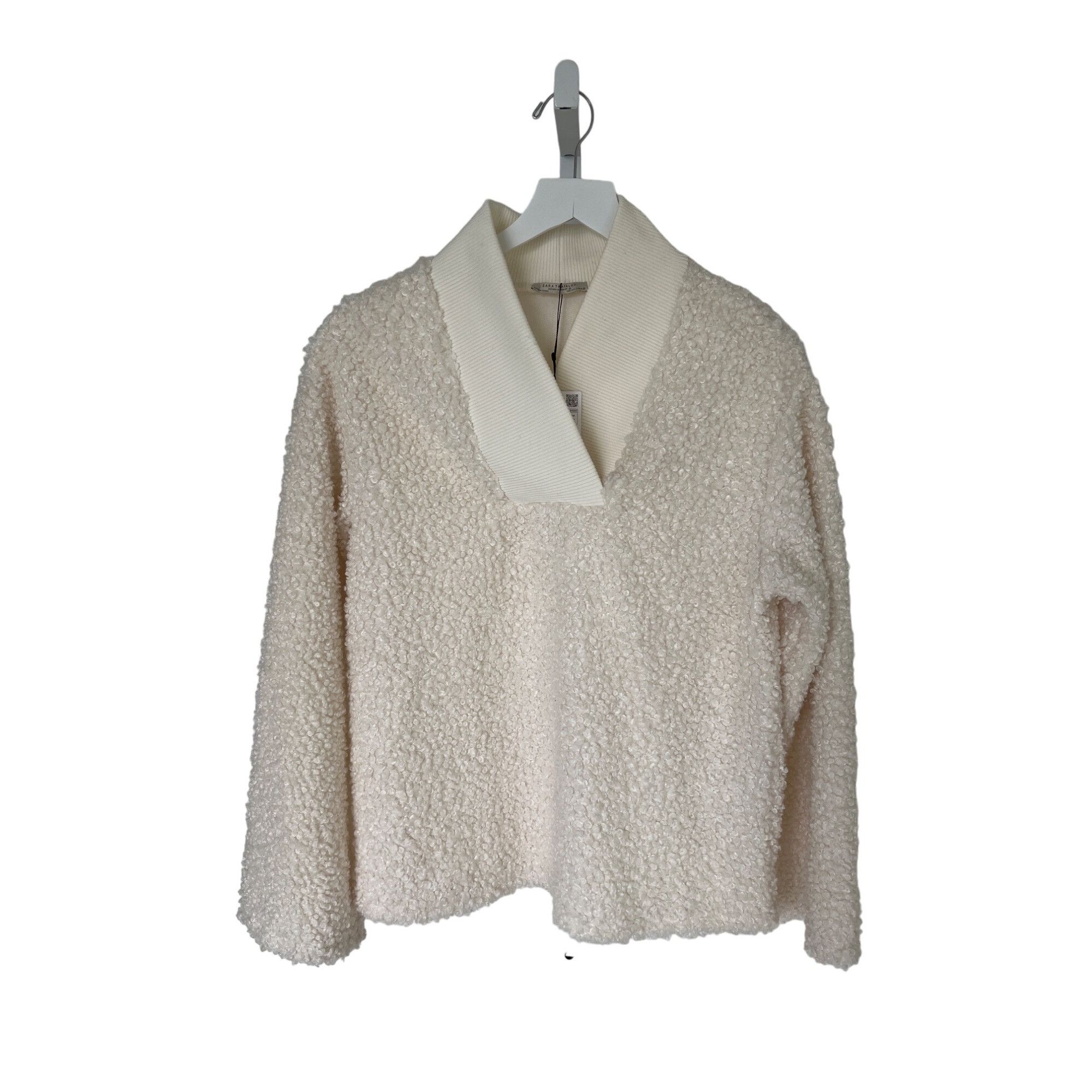 Zara Zara Trafaluc Ivory Fuzzy Sweater Size S / US 4 / IT 40 - 1 Thumbnail
