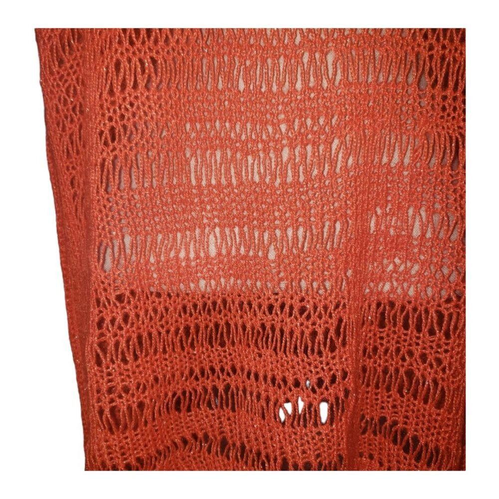 Designer CT1610 LAFAYETTE 148 Orange Knit Sleeveless Sweater M Size M / US 6-8 / IT 42-44 - 4 Thumbnail