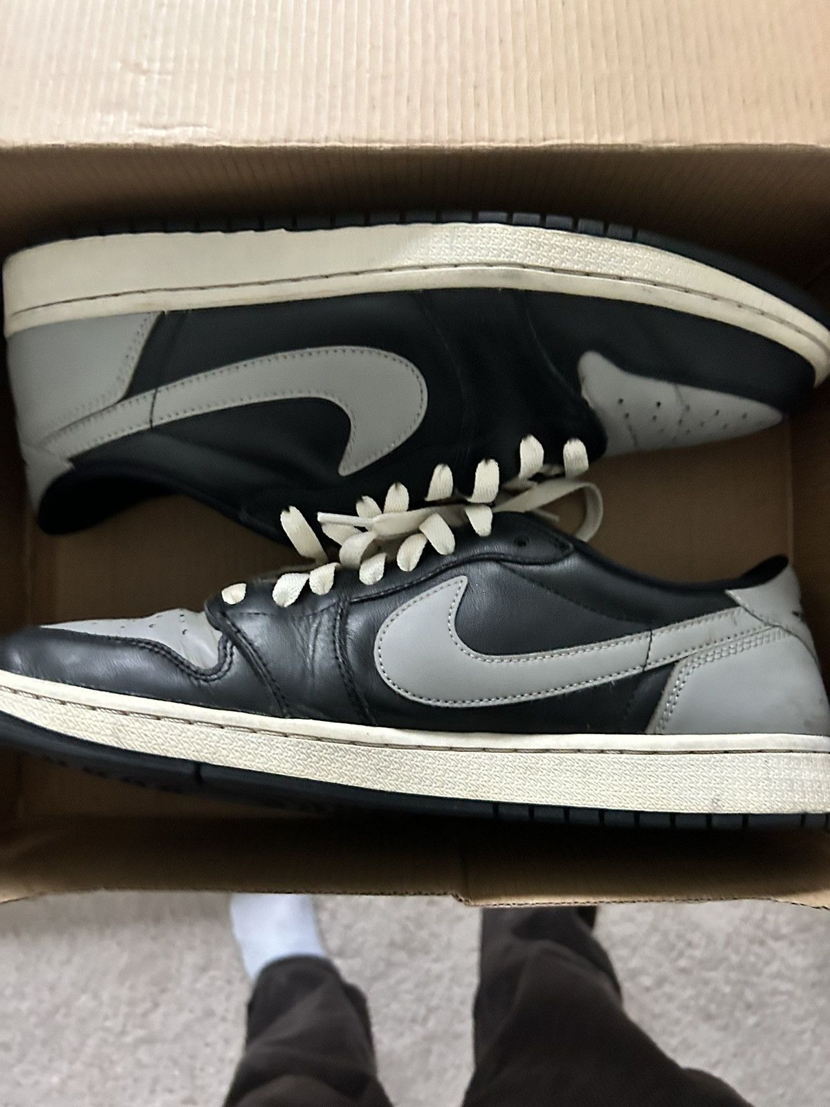 image of Jordan Vintage 2015 Air Jordan Shadow 1 Low Shoes in Grey, Men's (Size 11)
