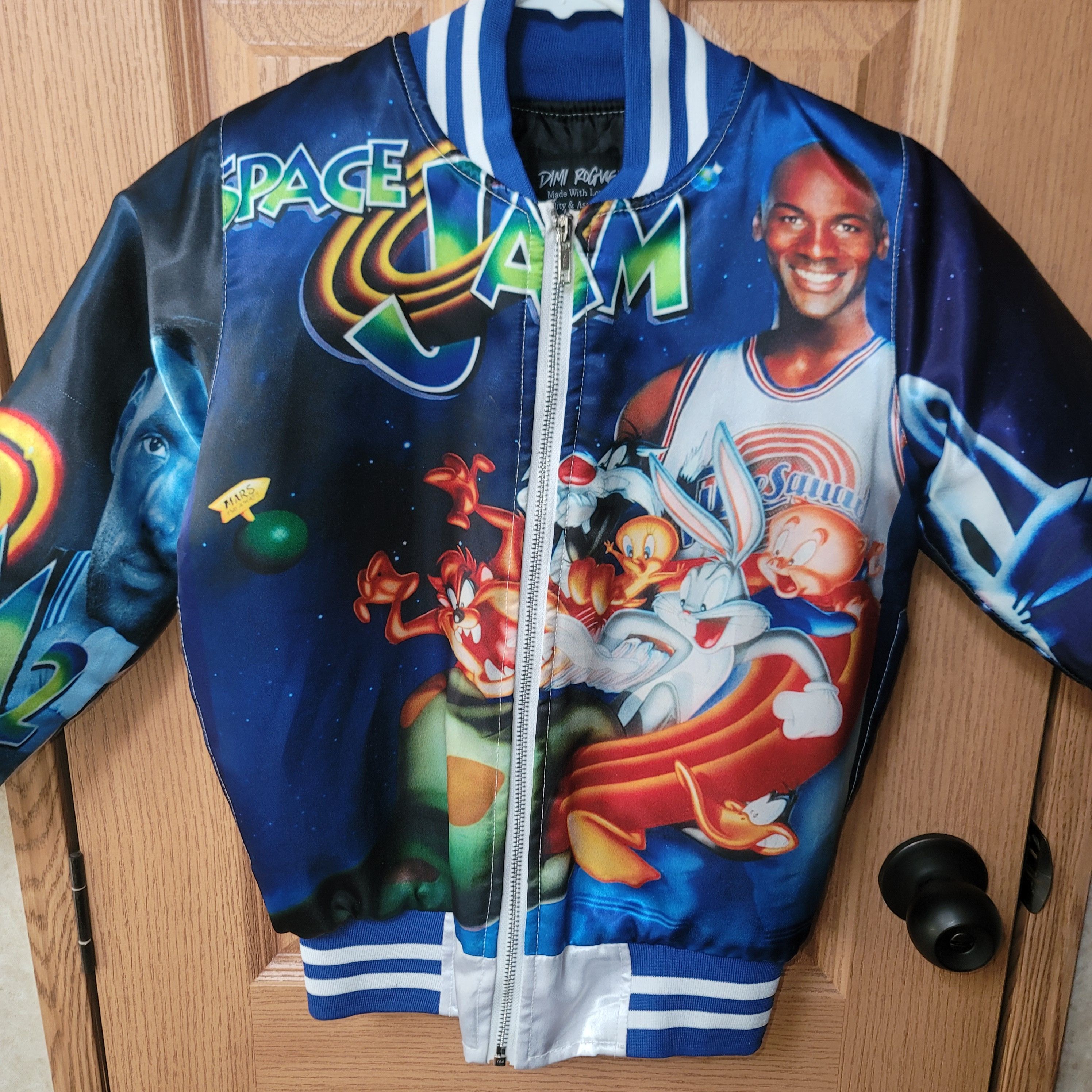 Other DIMIROUGE Kids Space Jam Bomber Jacket, **BOYS 6 - 7** Size US S / EU 44-46 / 1 - 4 Thumbnail