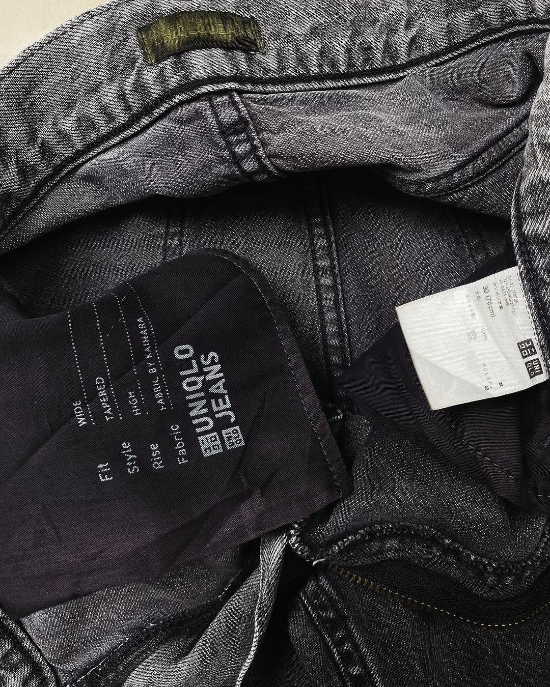 Uniqlo Uniqlo Black washed Baggy Jeans Size US 30 / EU 46 - 7 Thumbnail