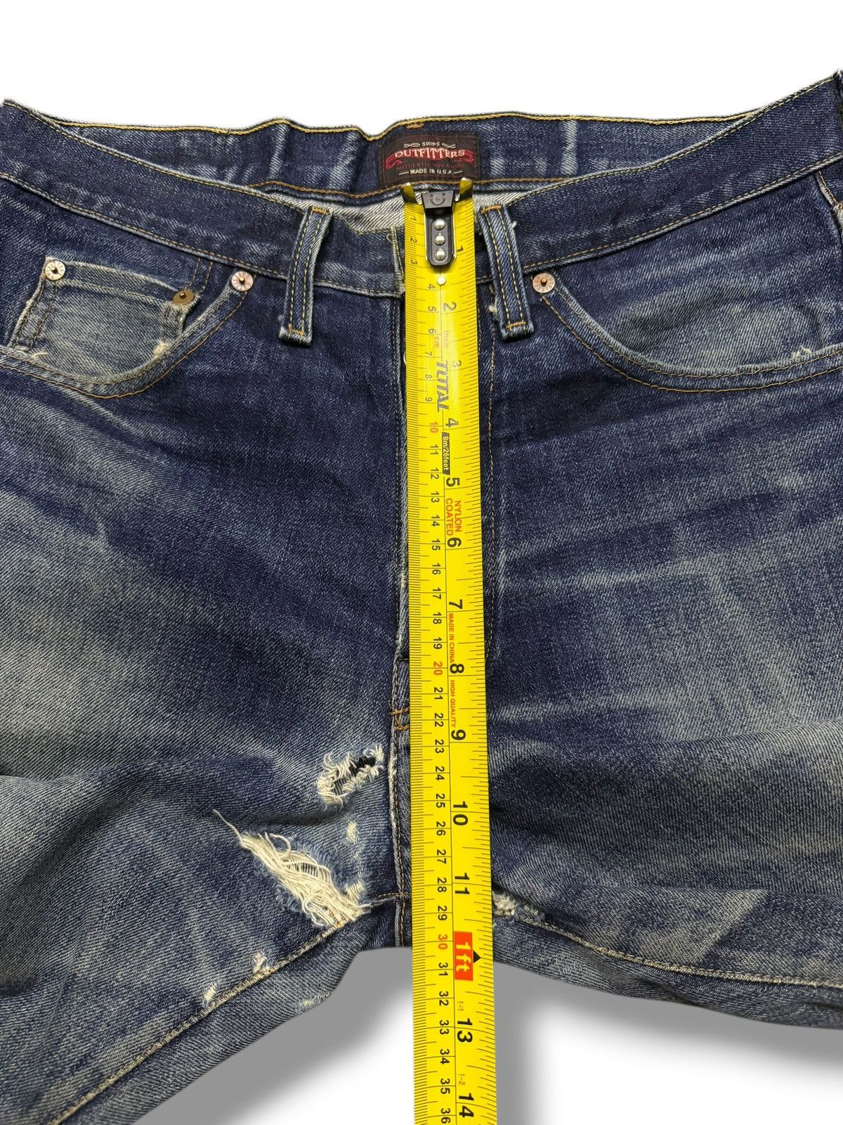 Artisan Outfitters Vintage 00s Ships Outffiters Y2K Selvedge Denim Made In USA Size US 31 - 19 Thumbnail