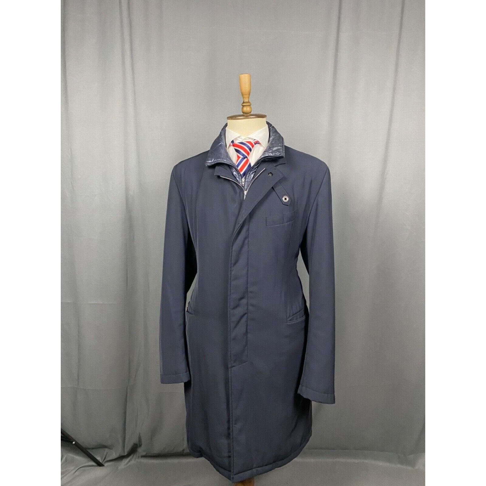 Herno Herno Men's Blue Lined Down Insulated Long Coat Size L-XL Size US L / EU 52-54 / 3 - 2 Thumbnail