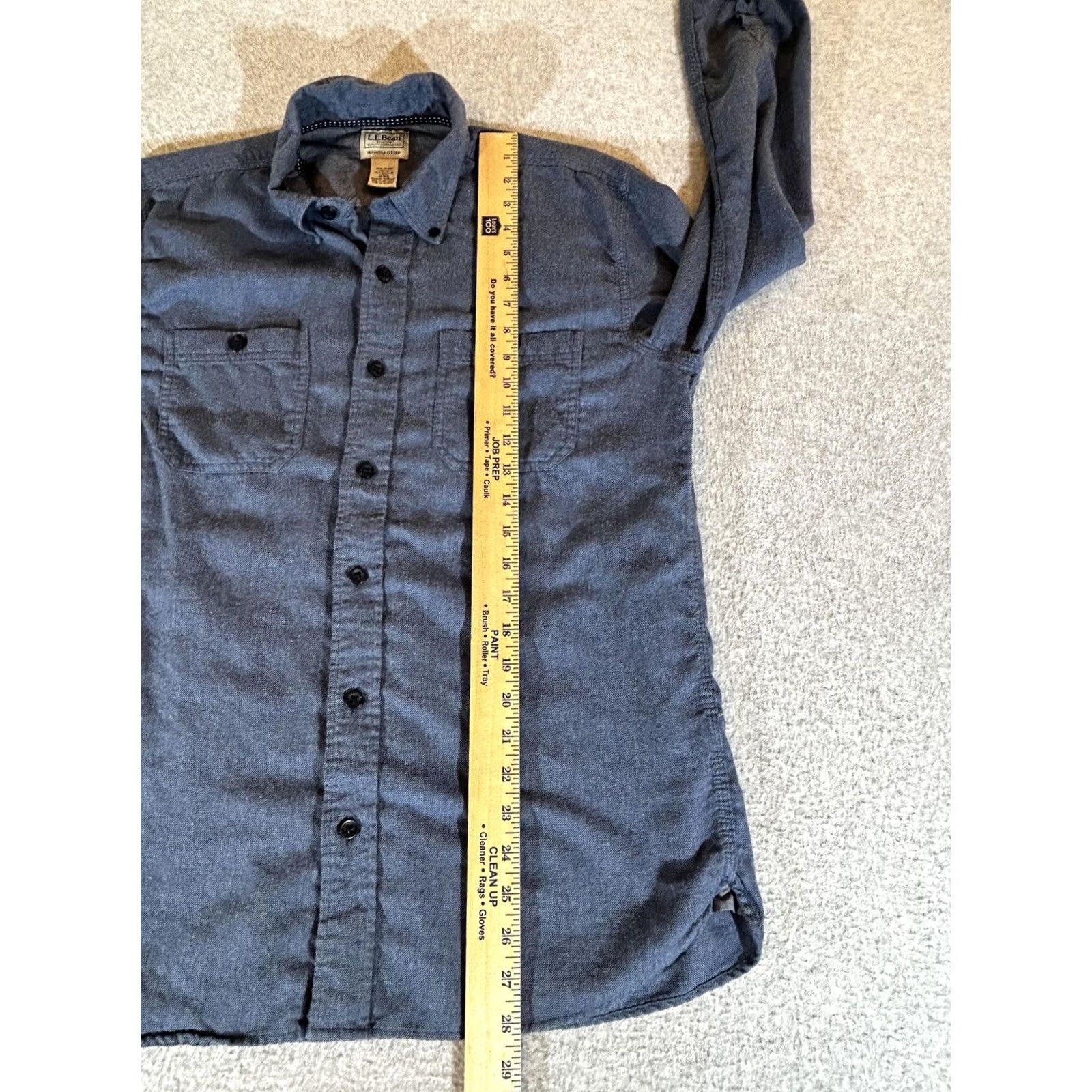 Vintage LL Bean Flannel Shirt Men M Medium Blue Long Sleeve Button-Down Slim Size US M / EU 48-50 / 2 - 6 Thumbnail