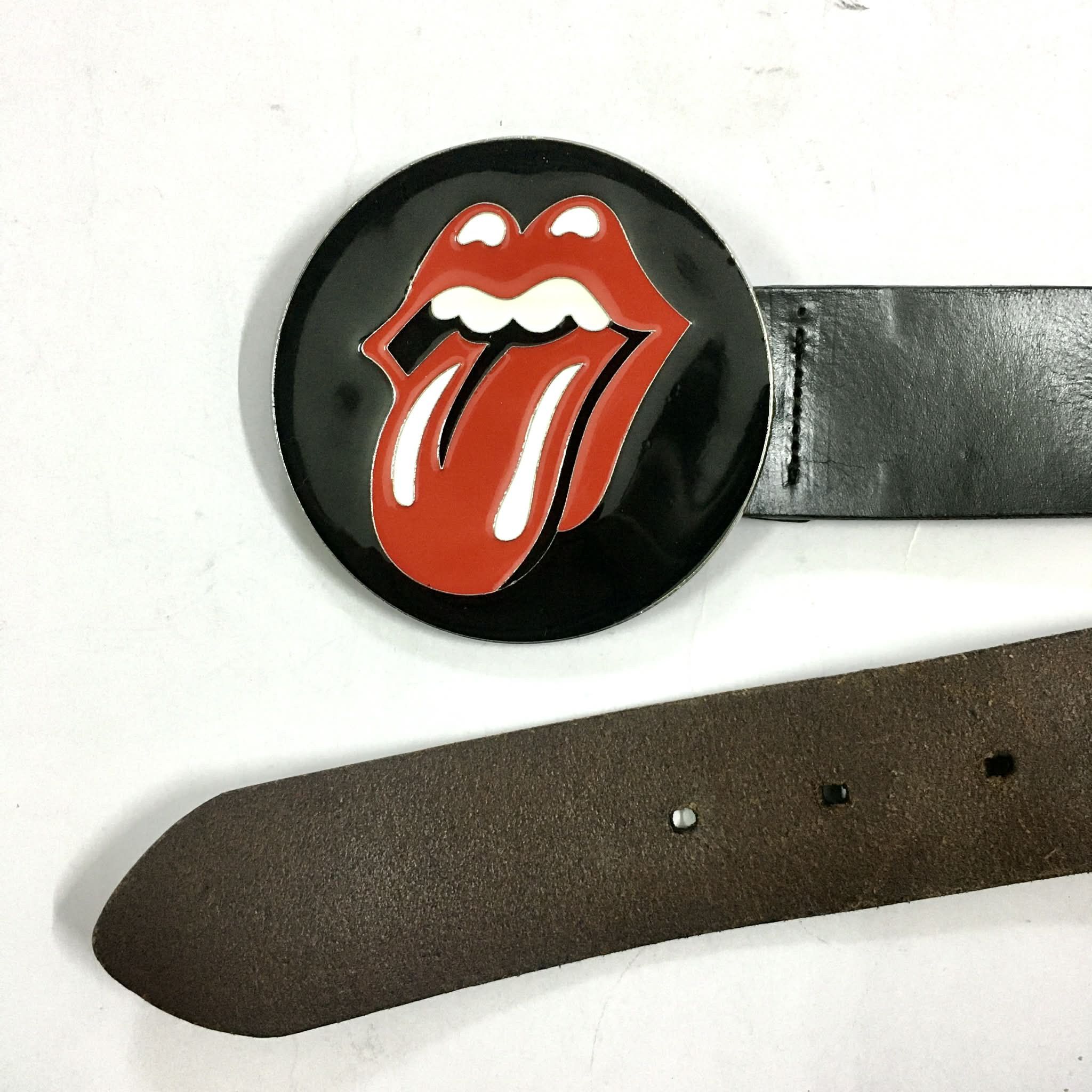 The Rolling Stones Rolling Stones Buckle Leather Belt Size ONE SIZE - 5 Thumbnail