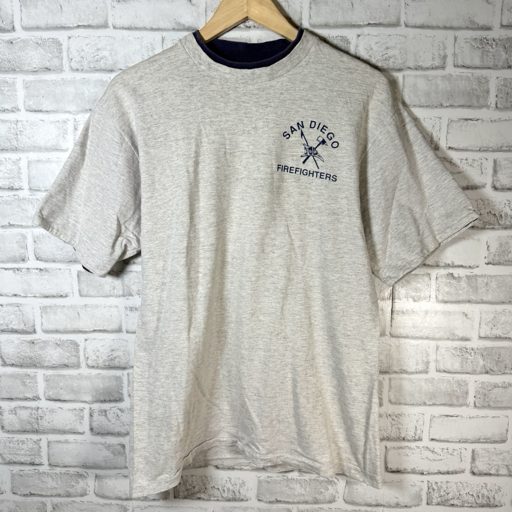 Vintage VINTAGE Belton San Diego Firefighters Graphic Tee Shirt Mens Size L White USA Shirt Size US L / EU 52-54 / 3 - 2 Thumbnail