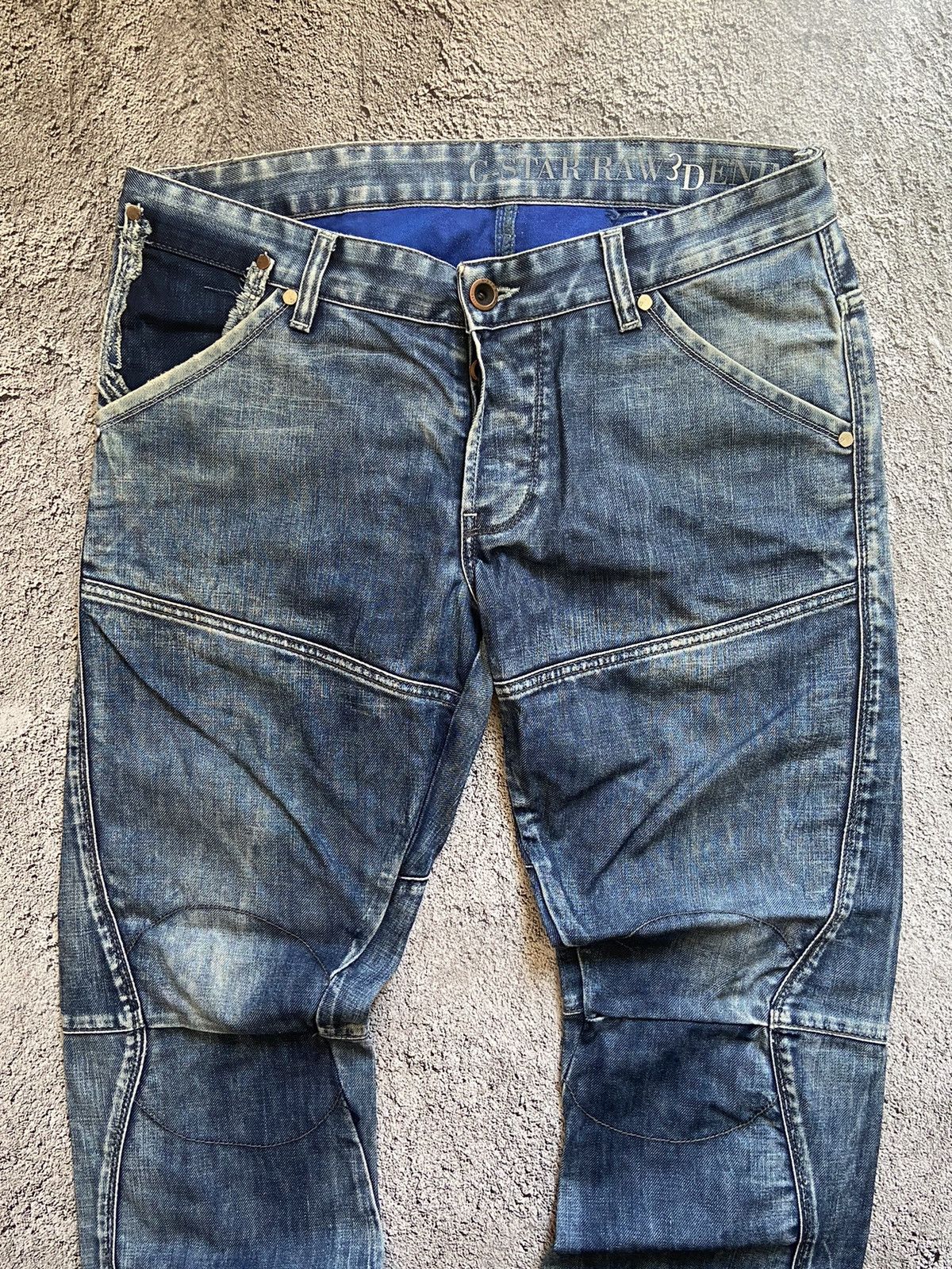 Japanese Brand × Vintage Crazy Vintage Washed Distressed Faded Denim Pants Size US 33 - 9 Thumbnail