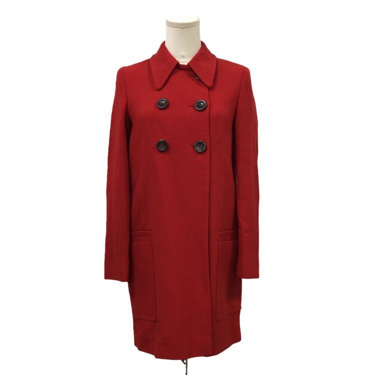 Miu Miu Miu Miu Red Double Breasted Coat Size 38 Size XS / US 0-2 / IT 36-38 - 1 Thumbnail