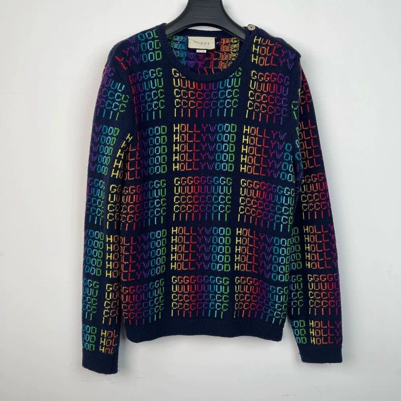 Gucci Gucci Rainbow neon wool sweater 2503-Nextarrow Size US XL / EU 56 / 4 - 1 Thumbnail
