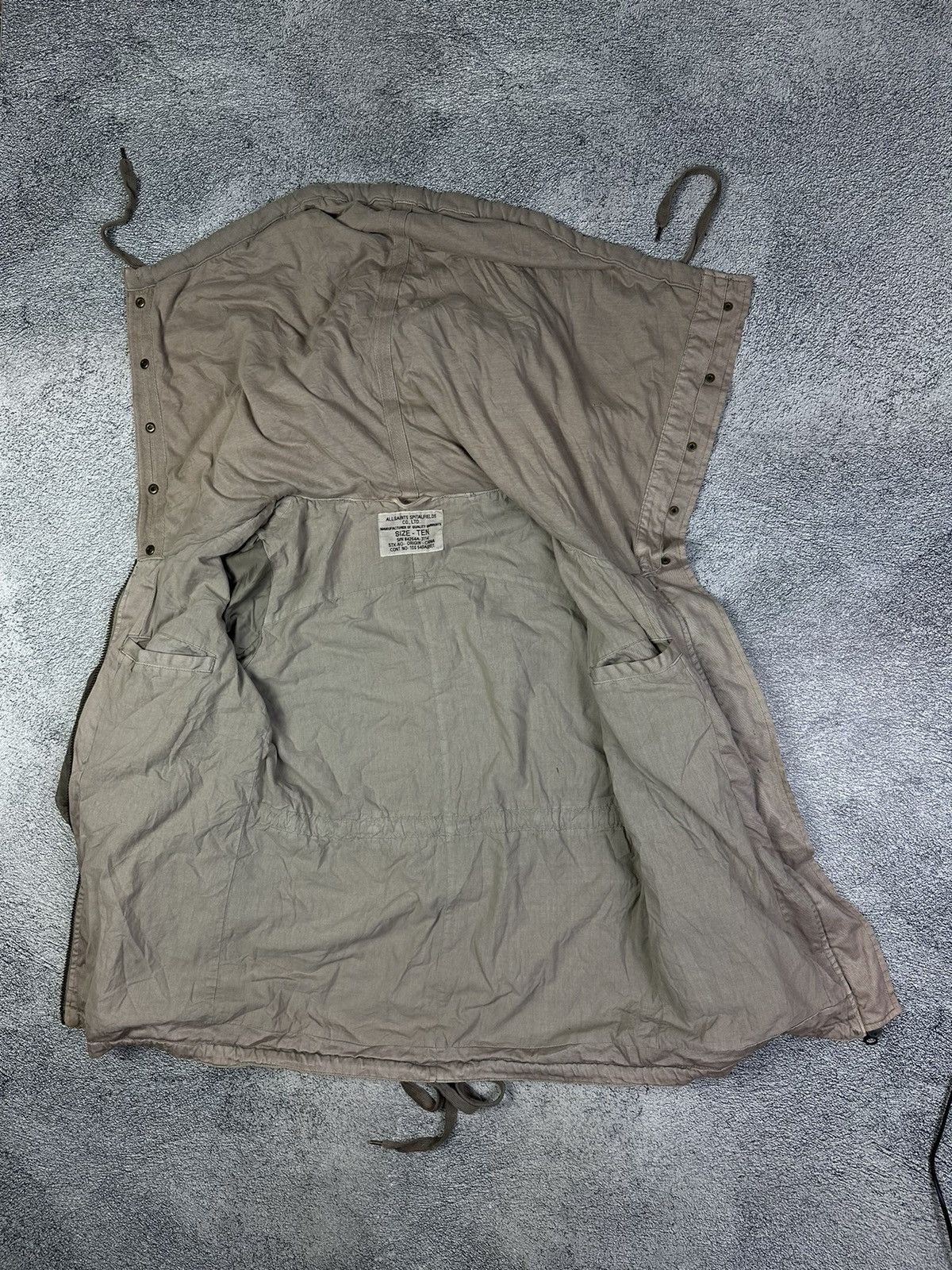 Allsaints AllSaints Parka Jacket Gray Faded Avant Garde Size US M / EU 48-50 / 2 - 5 Thumbnail