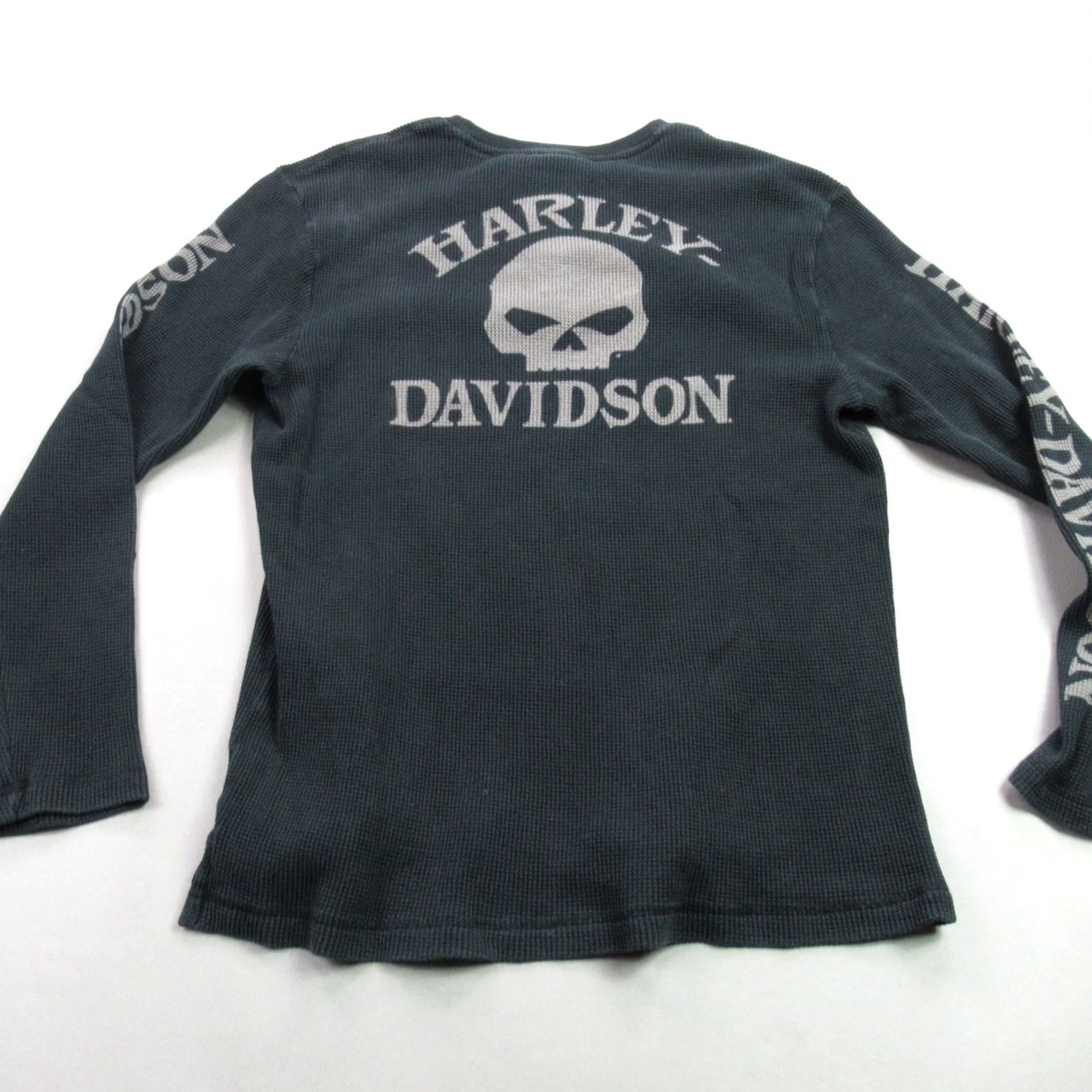 Harley Davidson Harley-Davidson Sweatshirt Mens Large Long Sleeve Henley Crew Neck Black Size US L / EU 52-54 / 3 - 6 Thumbnail