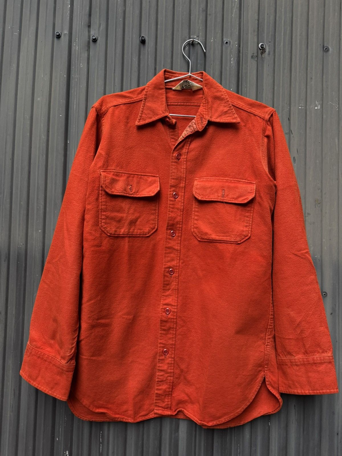 Woolrich Woolen Mills Vintage Woolrich Wool Work Shirt — Orange Brushed Flannel Size US M / EU 48-50 / 2 - 1 Thumbnail