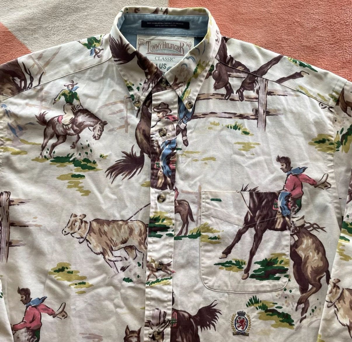 Tommy Hilfiger Tommy Hilfiger Western Ranch Print Shirt K22 Size US M / EU 48-50 / 2 - 1 Thumbnail