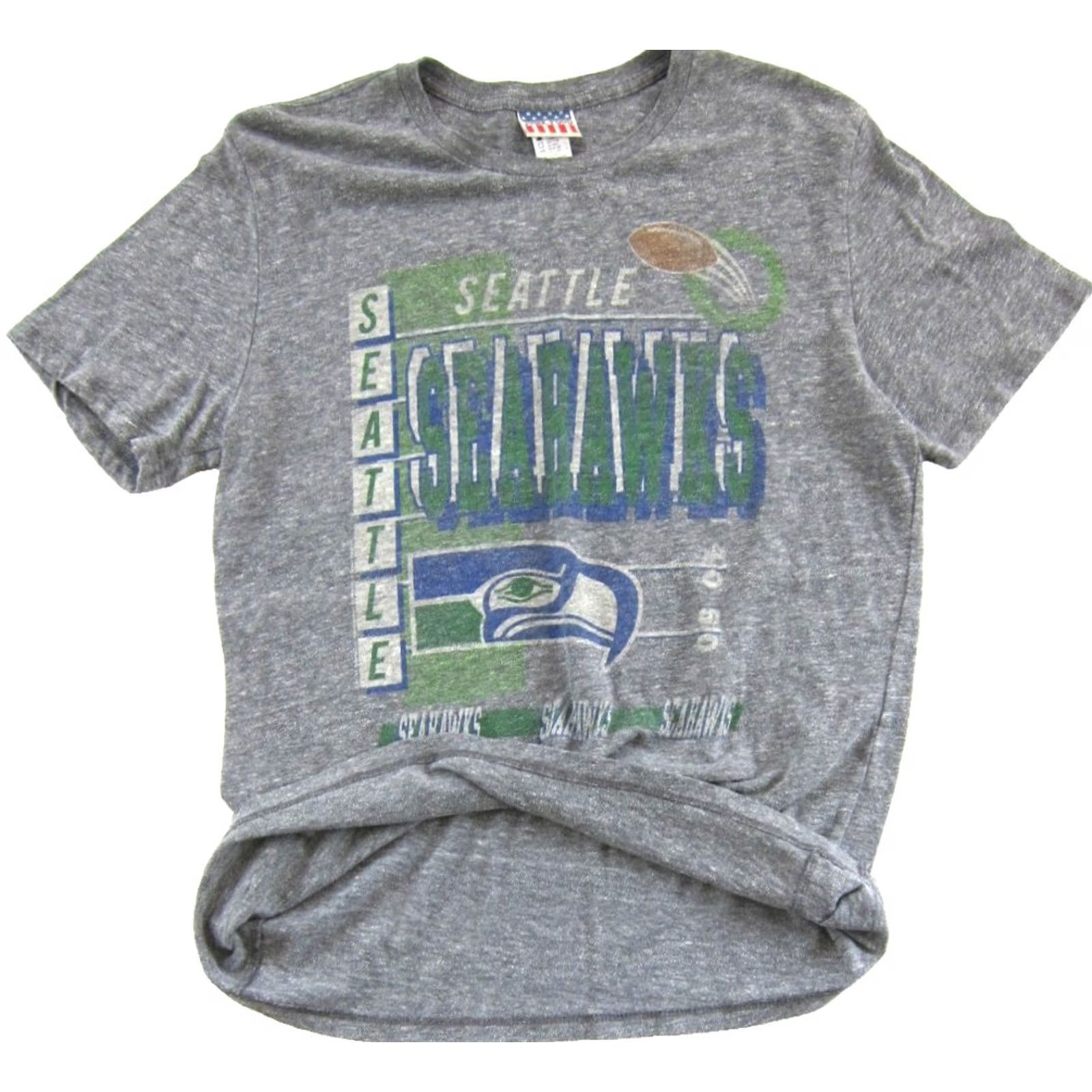 Junk Food JUNK FOOD Seattle Seahawks Football T-Shirt Men M Gray Green 80s 90s Vintage Look Cowboys? Size US M / EU 48-50 / 2 - 4 Thumbnail