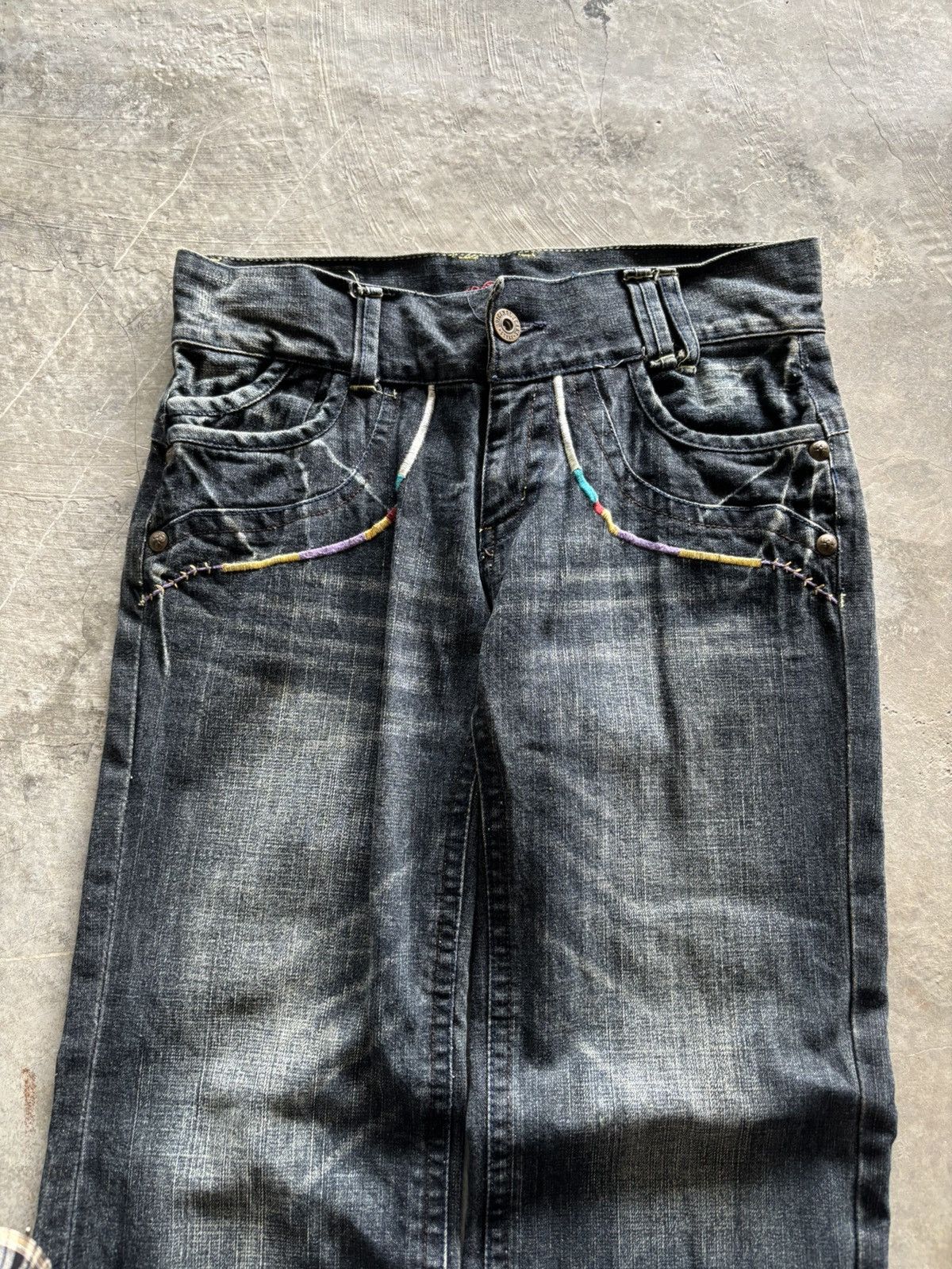 Hysteric Glamour FLARE BCBG JAPANESE JEANS PUNK STYLE WASHED SEASON FADE Size 30" / US 8 / IT 44 - 2 Thumbnail