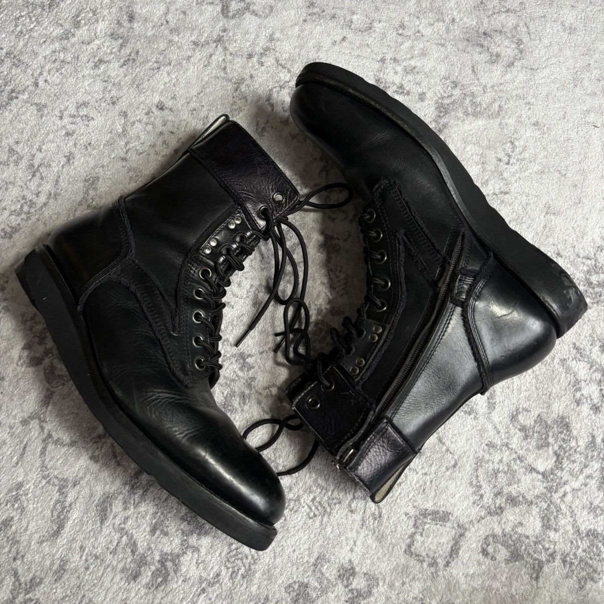 Roen Roen by Hiromu Takahara Leather Combat Boots | Size 42 Size US 9.5 / EU 42-43 - 7 Thumbnail