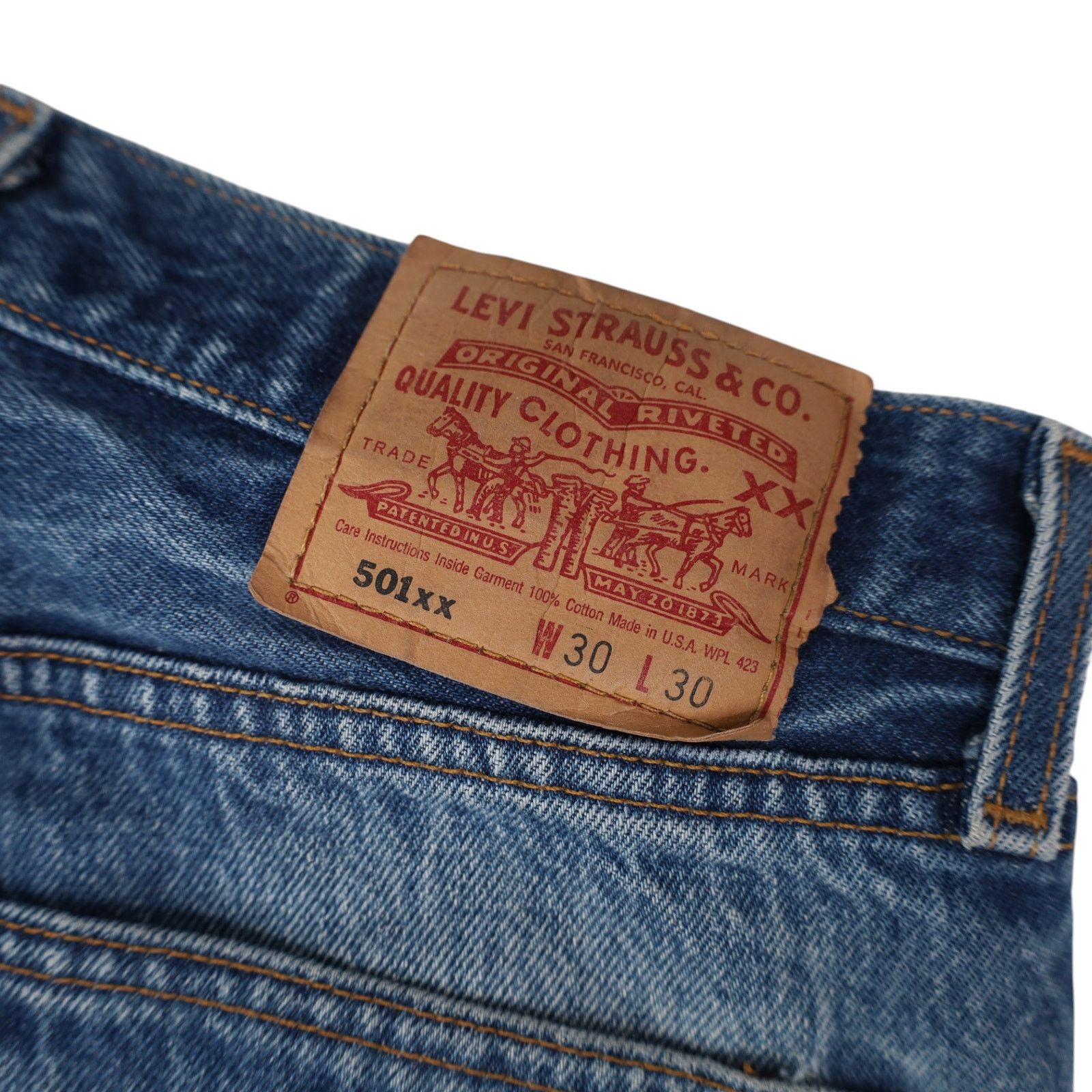 Levi's × Vintage Vintage Levis 501xx Lightly Distressed USA Made Denim Jeans Size US 30 / EU 46 - 16 Thumbnail