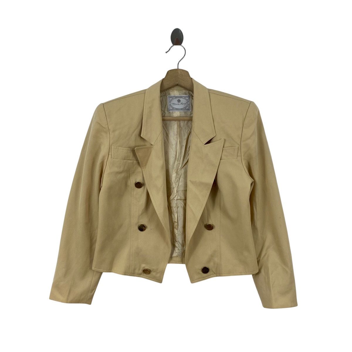 Etienne Aigner Vintage ETIENNE AIGNER Cropped Double Breasted Blazer Size S / US 4 / IT 40 - 3 Thumbnail