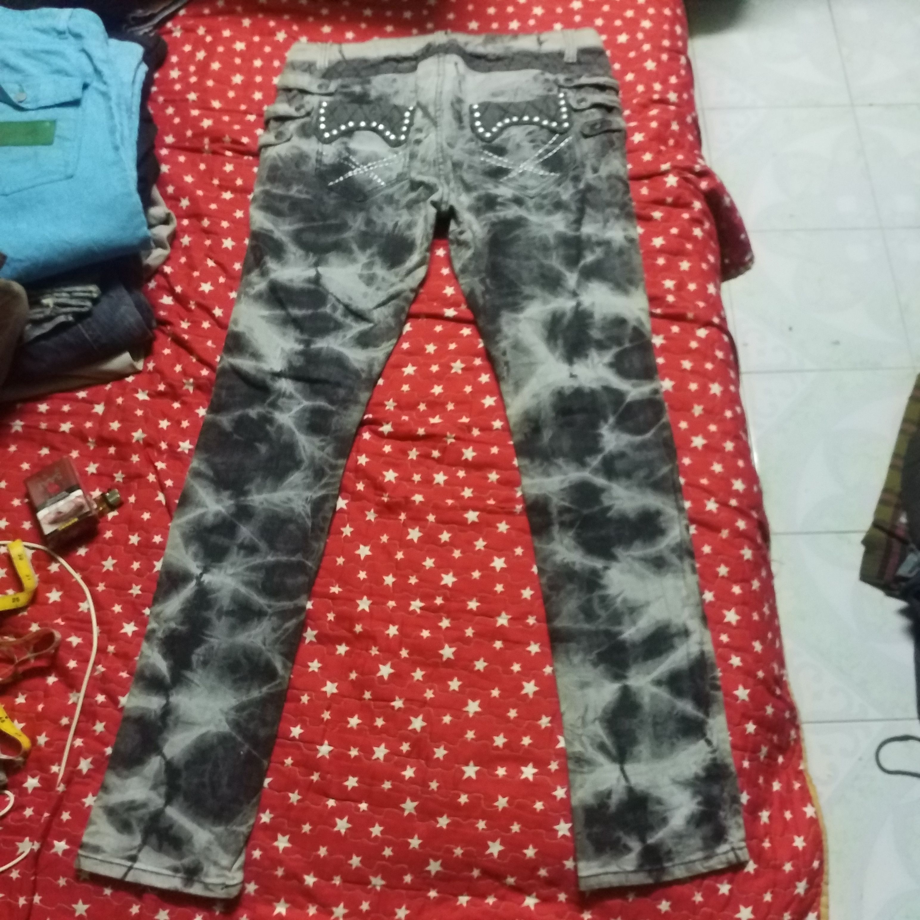 Other TIE DYE STRETCH JEANS RR YUYU Size 36" / US 14 / IT 50 - 3 Thumbnail