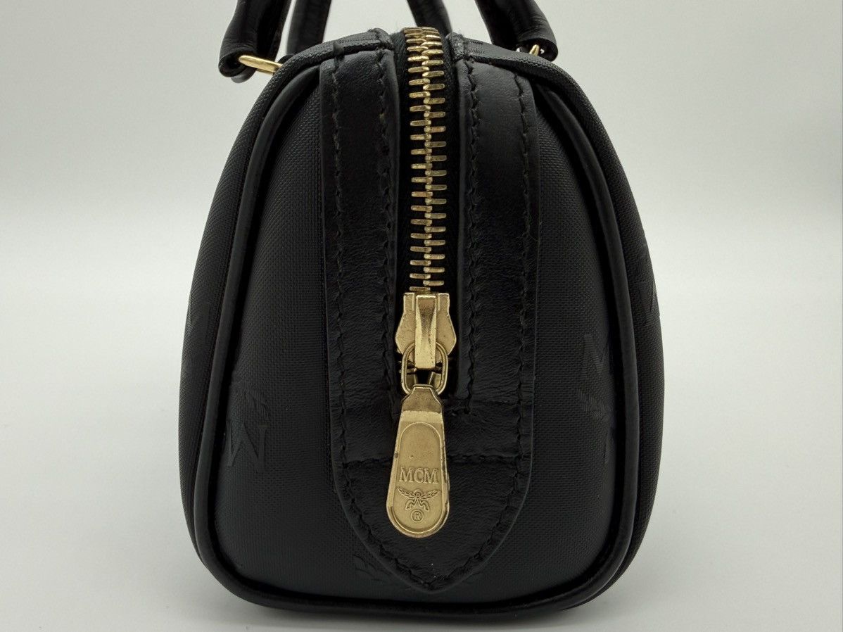 MCM MCM Visetos Logogram 2-Way Hand Bag – Black Size ONE SIZE - 8 Thumbnail
