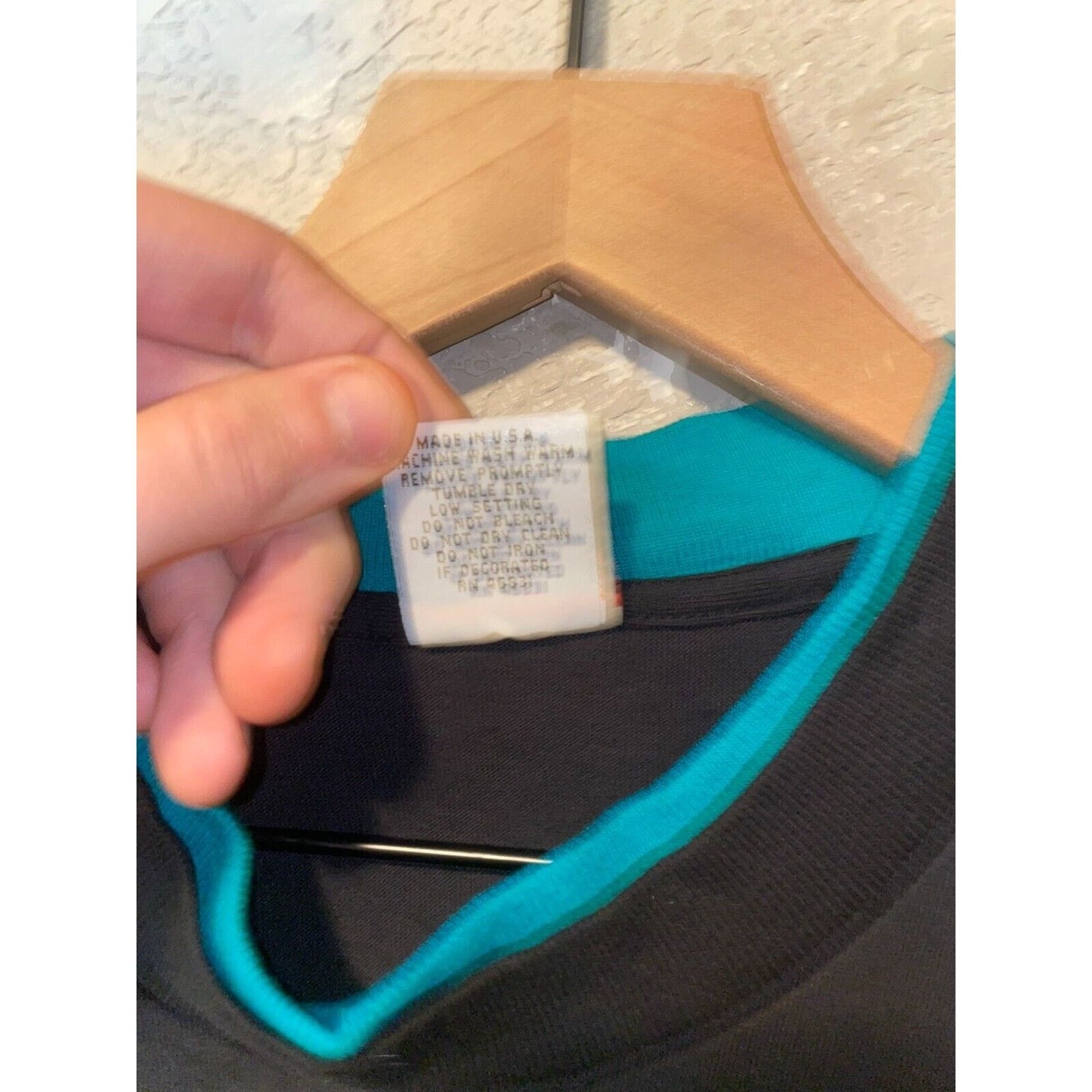Signal Sport Vintage Black Blank Shirt Teal Double Sleeved Tee VTG 90s M Size US M / EU 48-50 / 2 - 8 Thumbnail