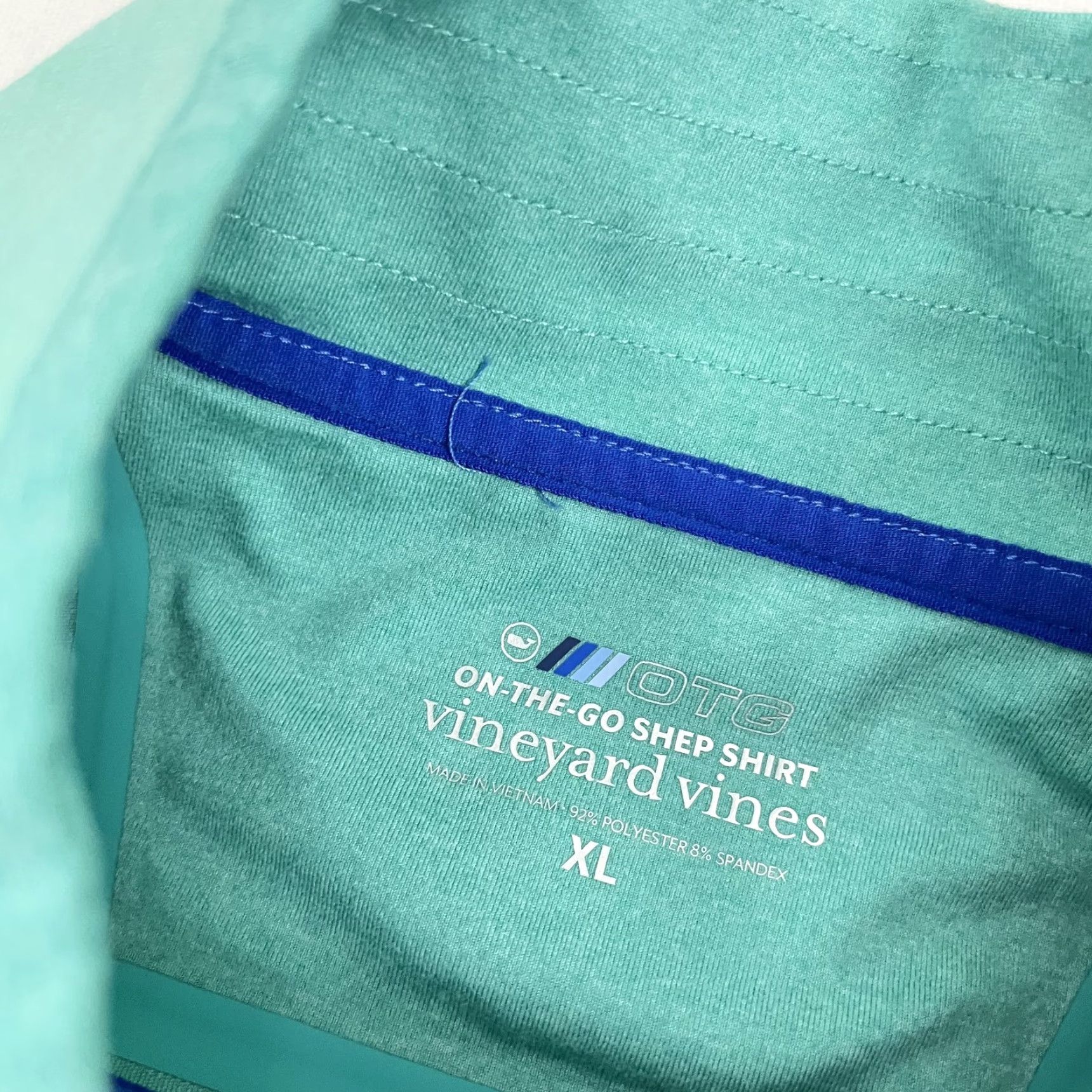 Vineyard Vines Vineyard Vines OTG On The Go Shep Shirt Pullover Mens XL Quarter Zip Golf Preppy Shirt Jacket Mens XL Green 1/4 Zip - All Seasons Regular Fit Size US XL / EU 56 / 4 - 3 Thumbnail