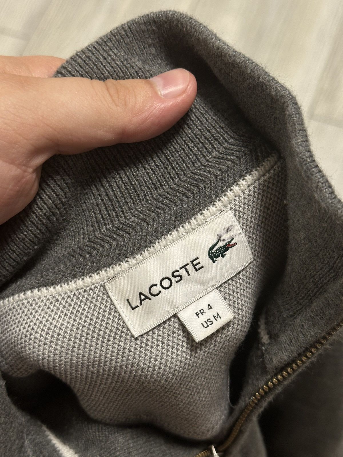 Lacoste Lacoste Vintage Sweater Grey 1/4 Zip M Casual Size US M / EU 48-50 / 2 - 3 Thumbnail