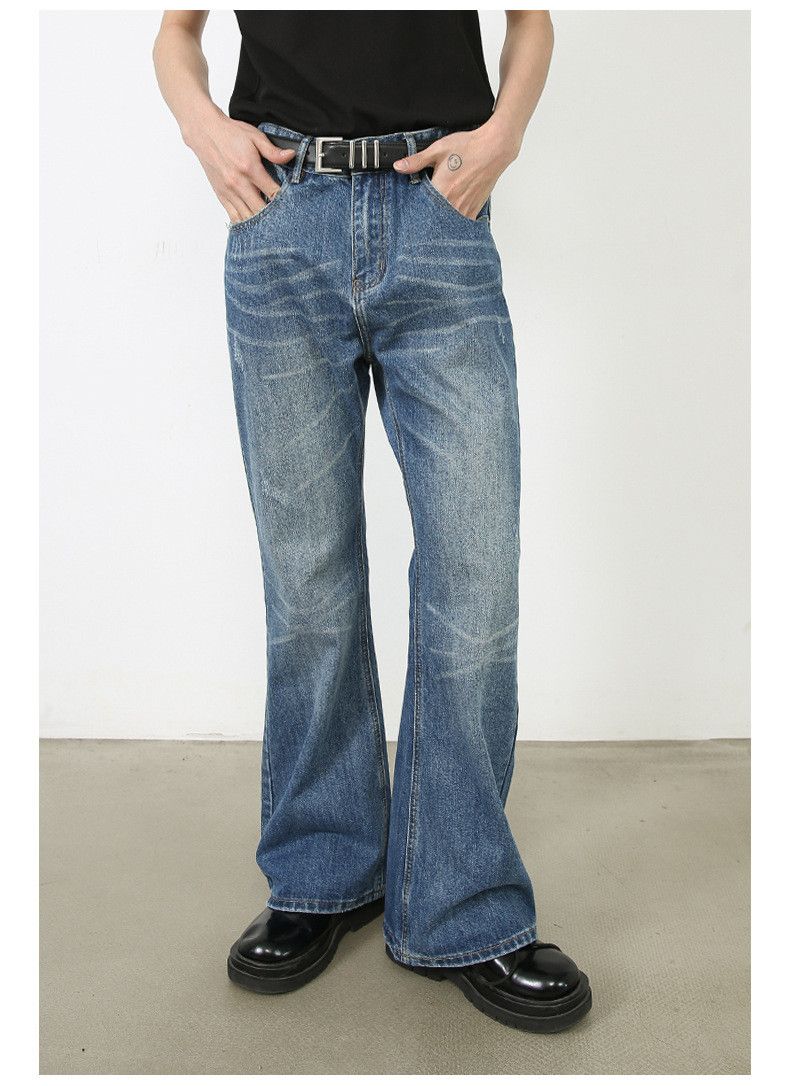 Japanese Brand × Jean Washed loose straight-leg personalized flared jeans Size US 32 / EU 48 - 5 Thumbnail