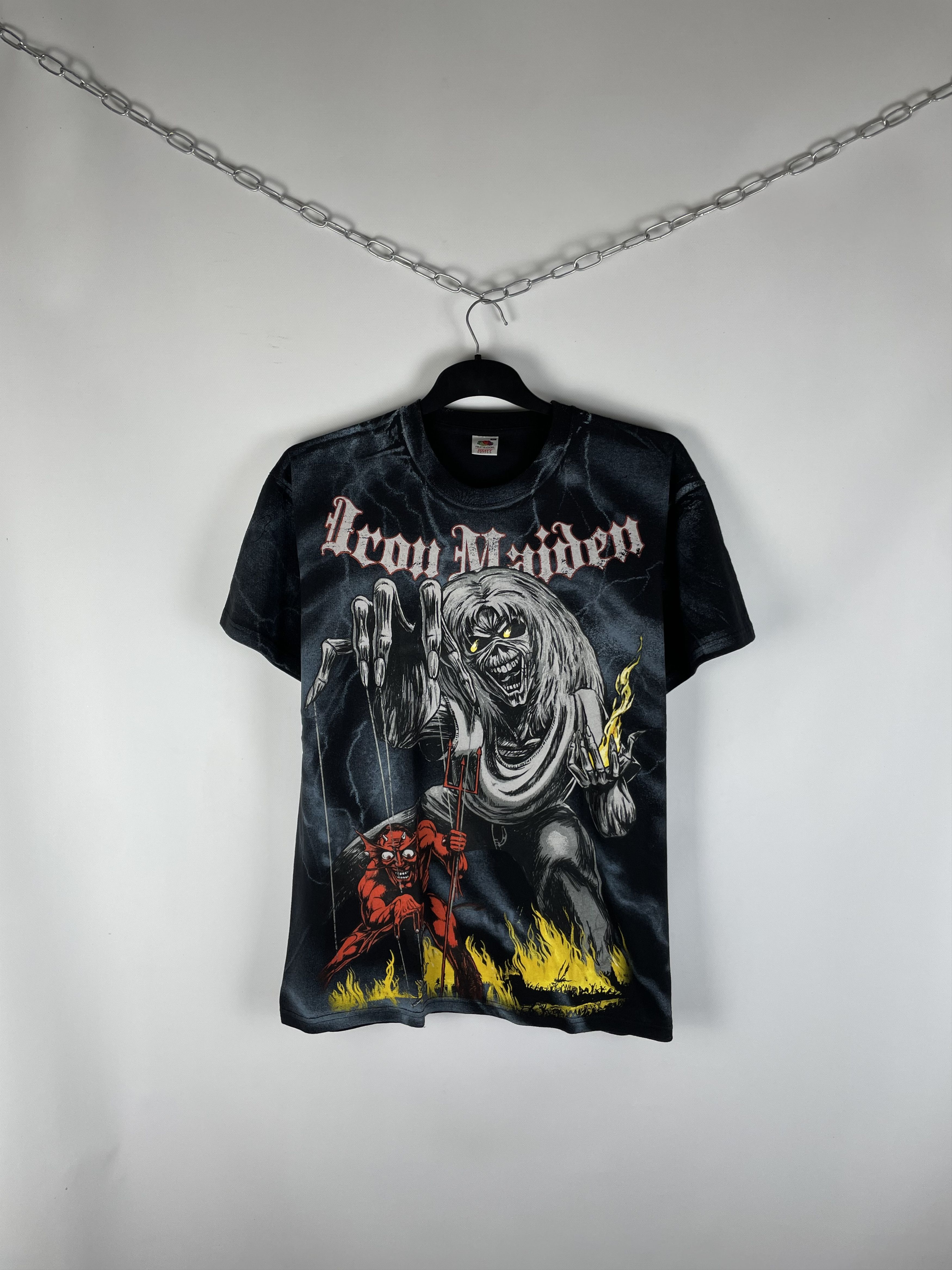 Band Tees Vintage All Over Print Iron Maiden t shirt Size US XL / EU 56 / 4 - 1 Thumbnail