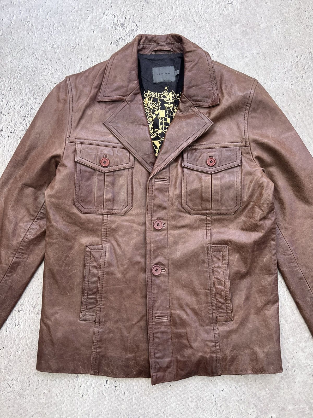 Other BROWN Y2K racing Real Leather Vintage Avantgarde Jacket Size US M / EU 48-50 / 2 - 5 Thumbnail