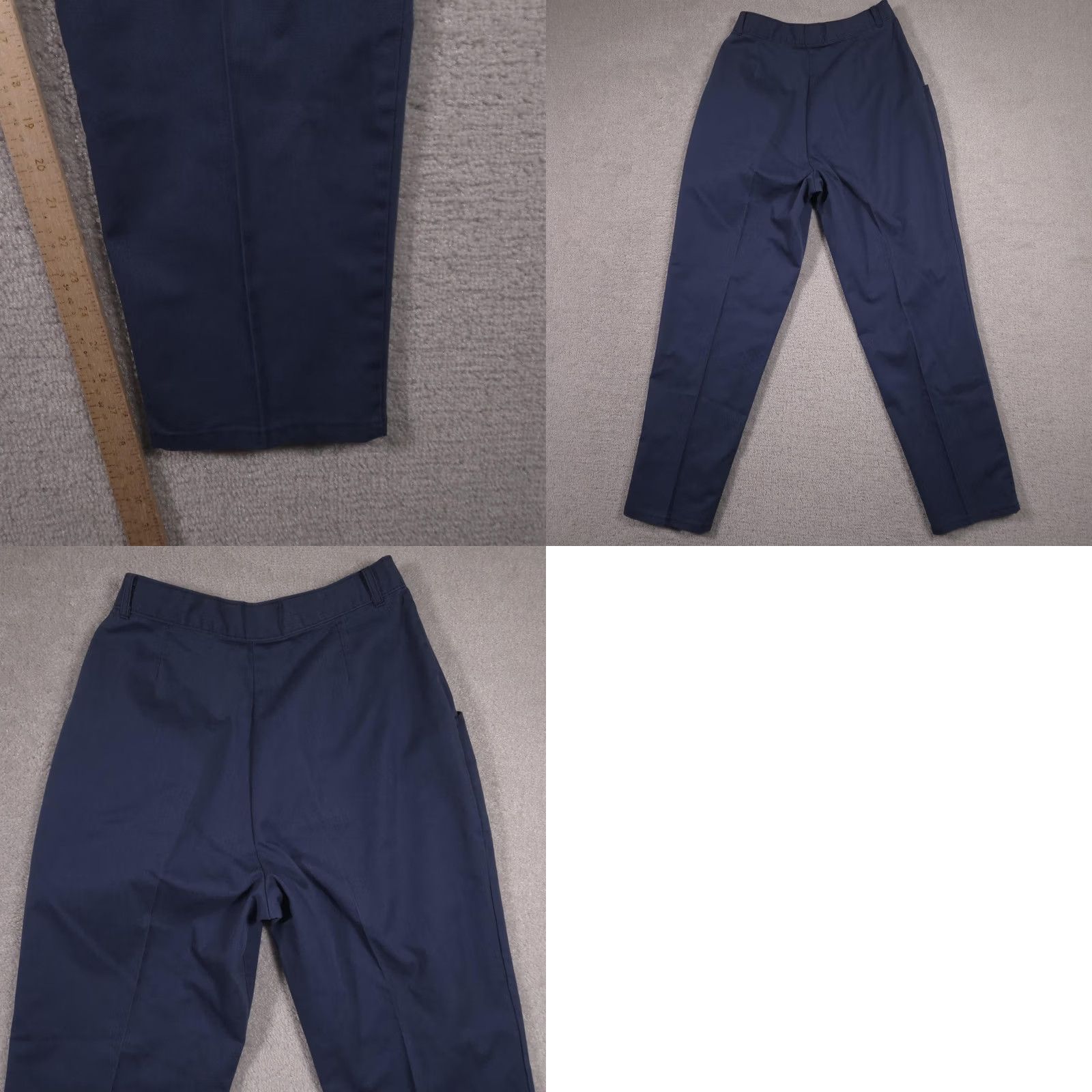 Vintage VINTAGE Chic Pants Womens 14 Blue Pleated Twill Chino Straight Leg Workwear 90s Mens WomensGirls Size 36" / US 14 / IT 50 - 9 Thumbnail
