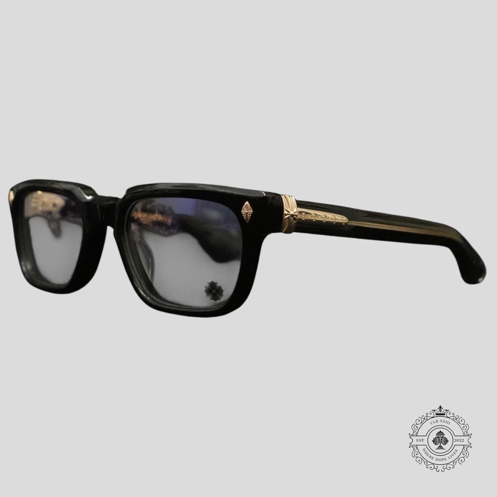 Chrome Hearts Chrome Hearts Pen 15 Glasses in Black/Gold Size ONE SIZE - 1 Thumbnail