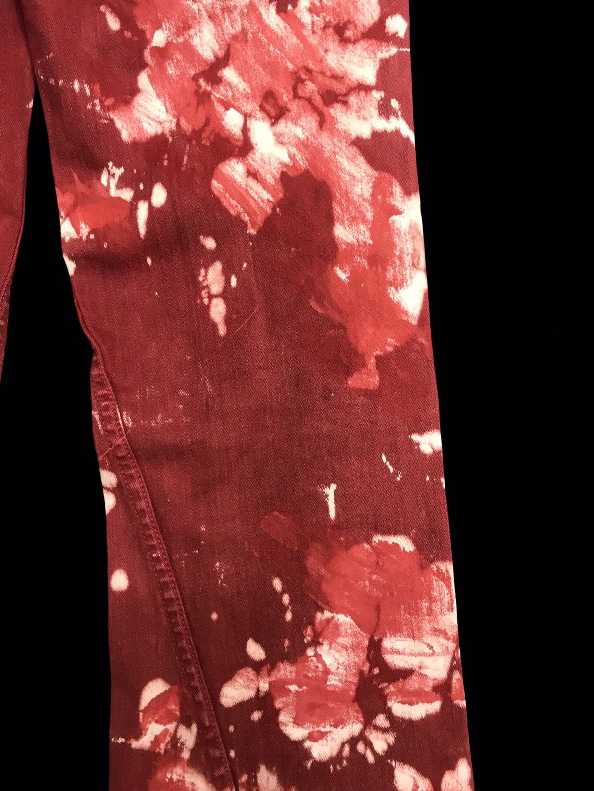 Tornado Mart 💥ARCHIVAL FLARE💥TORNADO MART ROSE EMBROIDERY DENIM F413 Size US 31 - 12 Thumbnail
