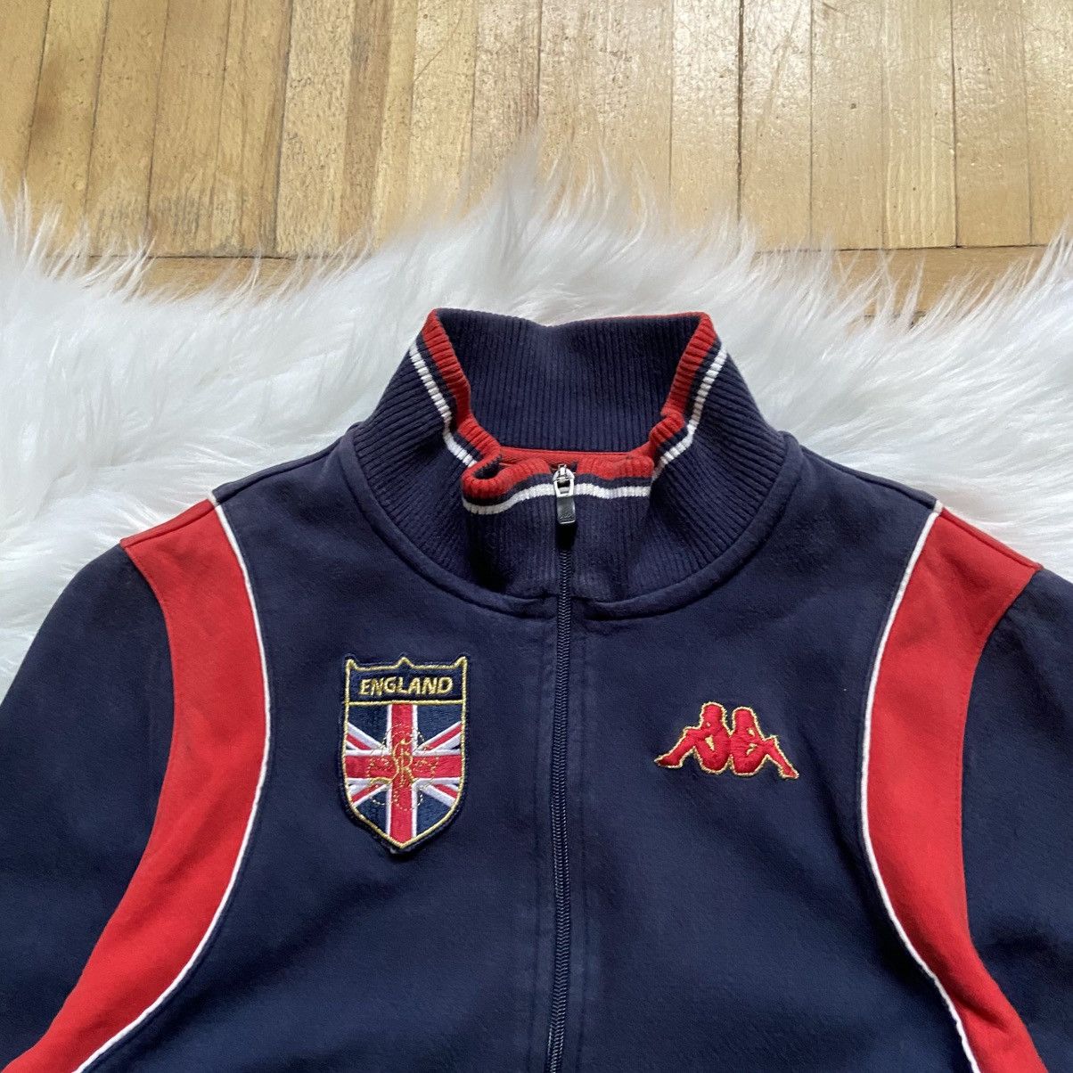 Kappa 📌 Crazy Vintage Kappa England Y2K Cropped Zip-Up Size M / US 6-8 / IT 42-44 - 3 Thumbnail