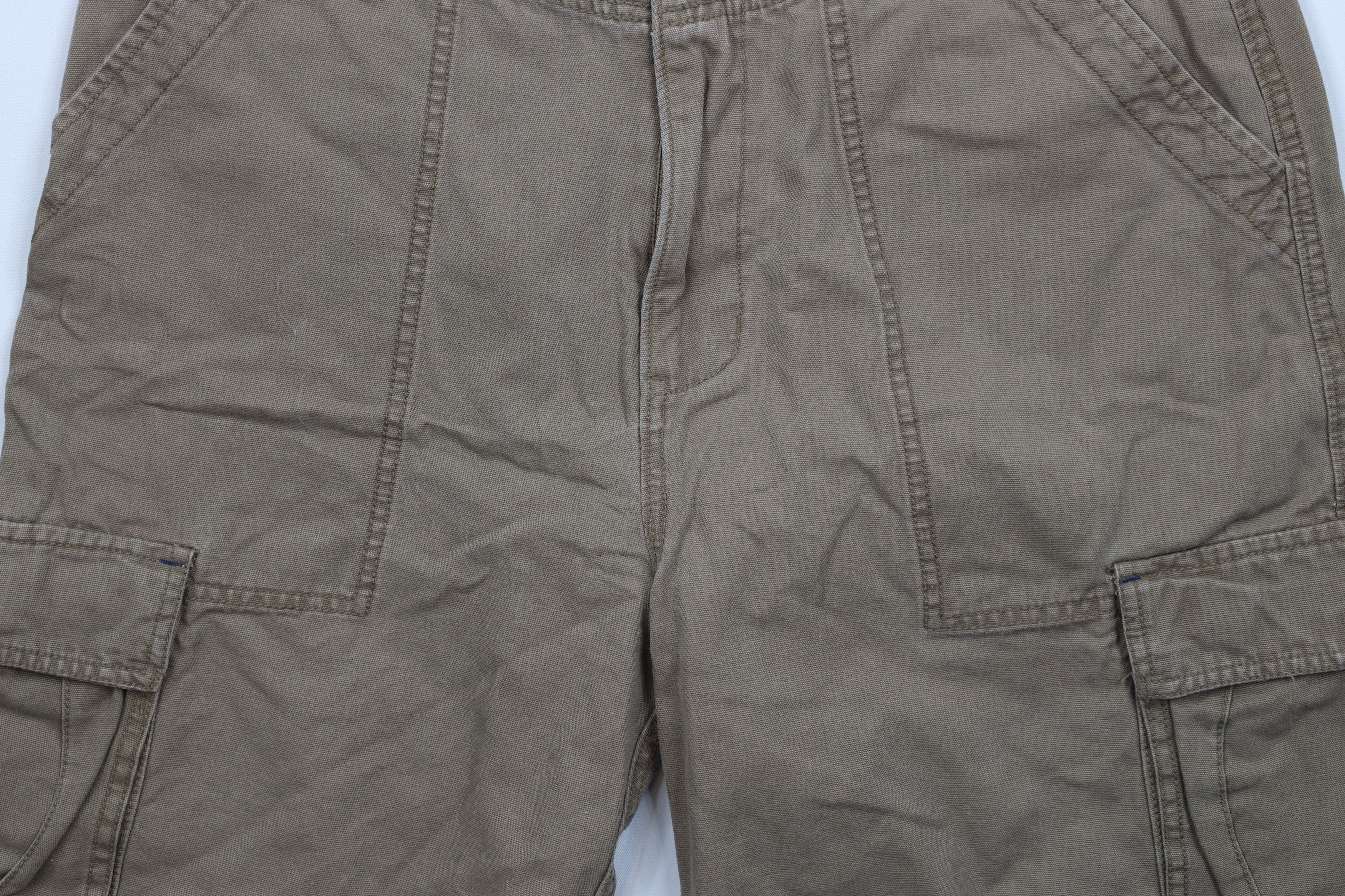 Disney × Vintage Vintage 90s Disney Mickey Mouse Baggy Canvas Cargo Shorts Size US 34 / EU 50 - 3 Thumbnail