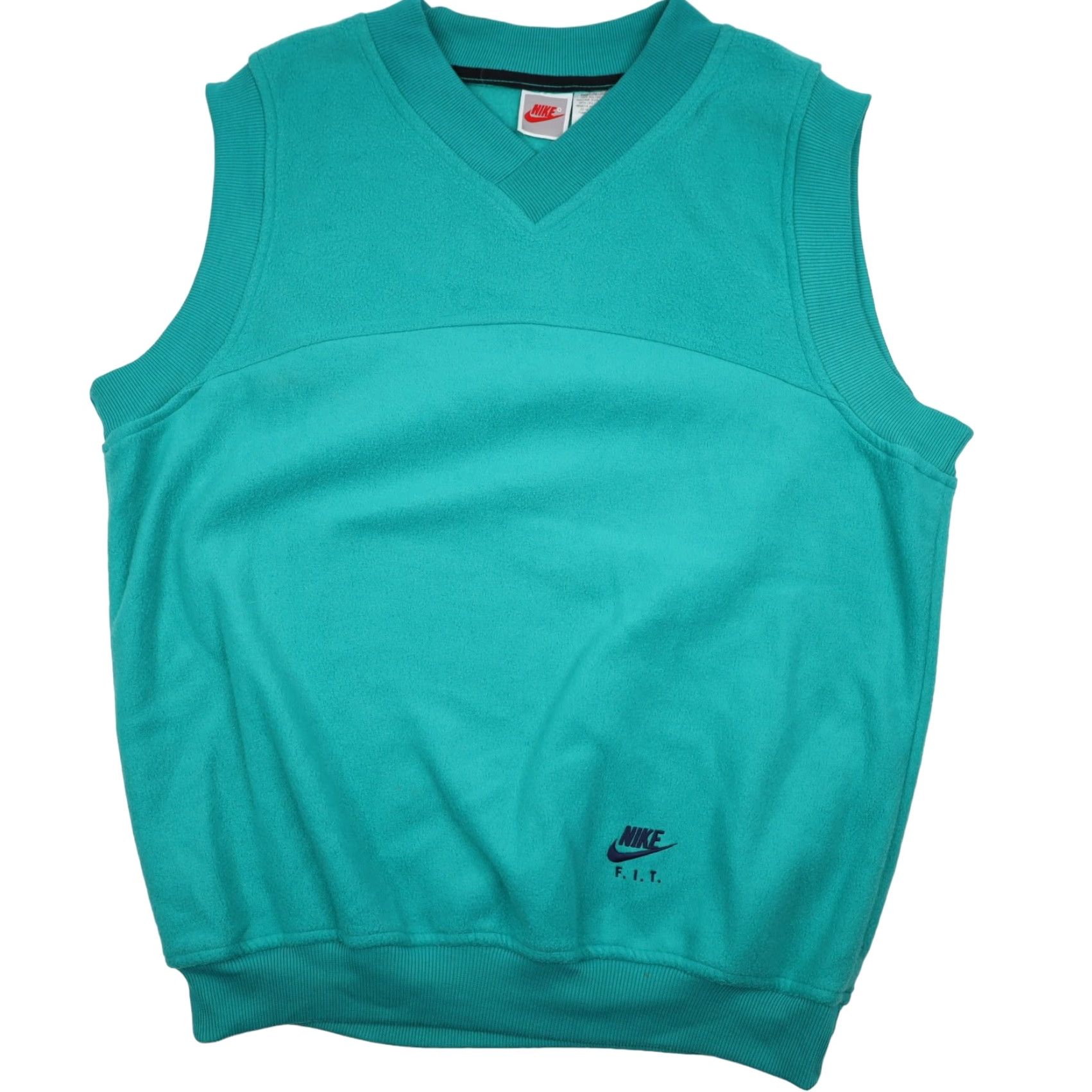 Nike VINTAGE Nike F.I.T. Mens Large Fleece Vest Blue Size US L / EU 52-54 / 3 - 2 Thumbnail
