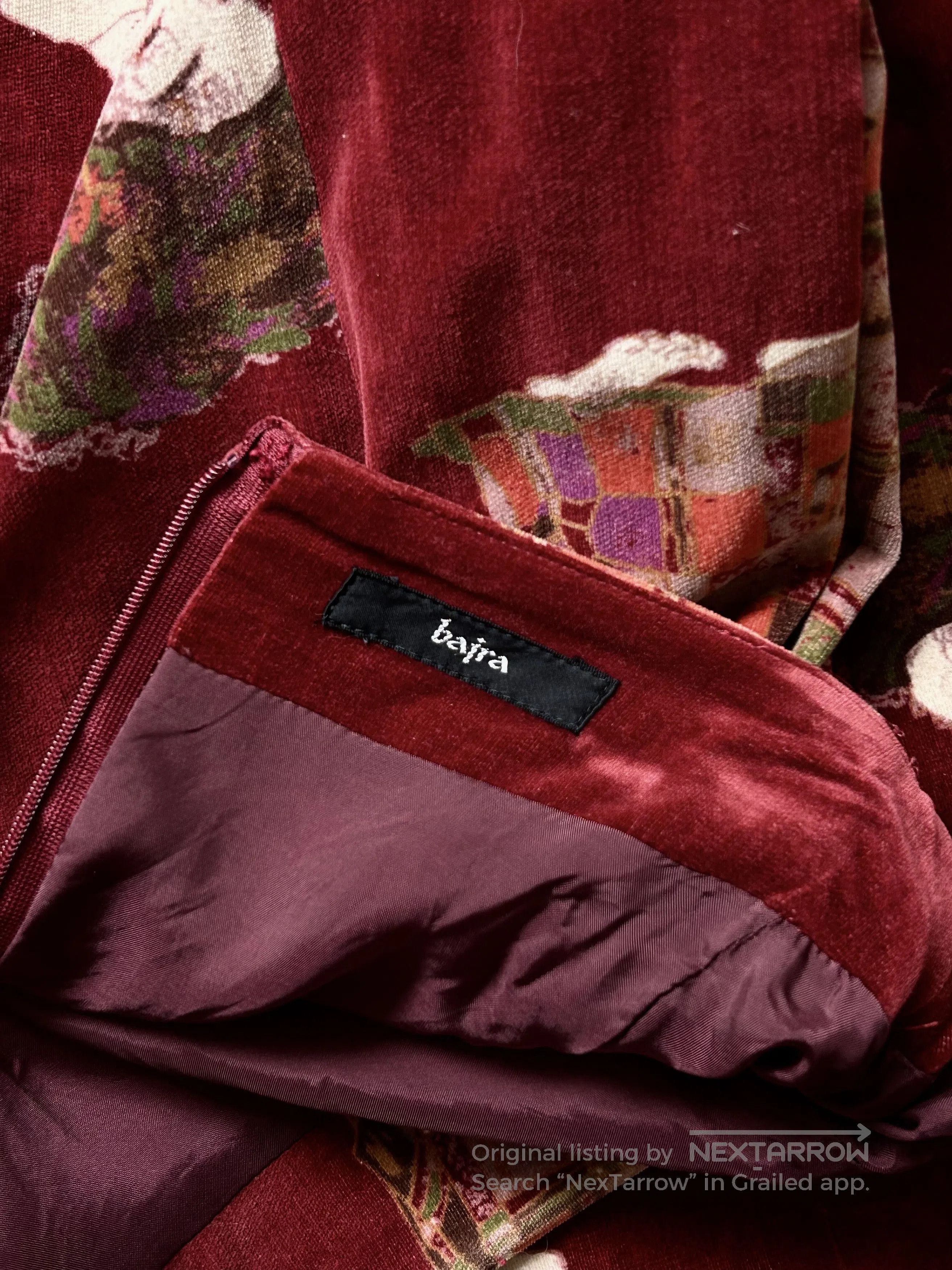 Bajra bajra samurai print velvet skirt. Size 23" - 7 Thumbnail