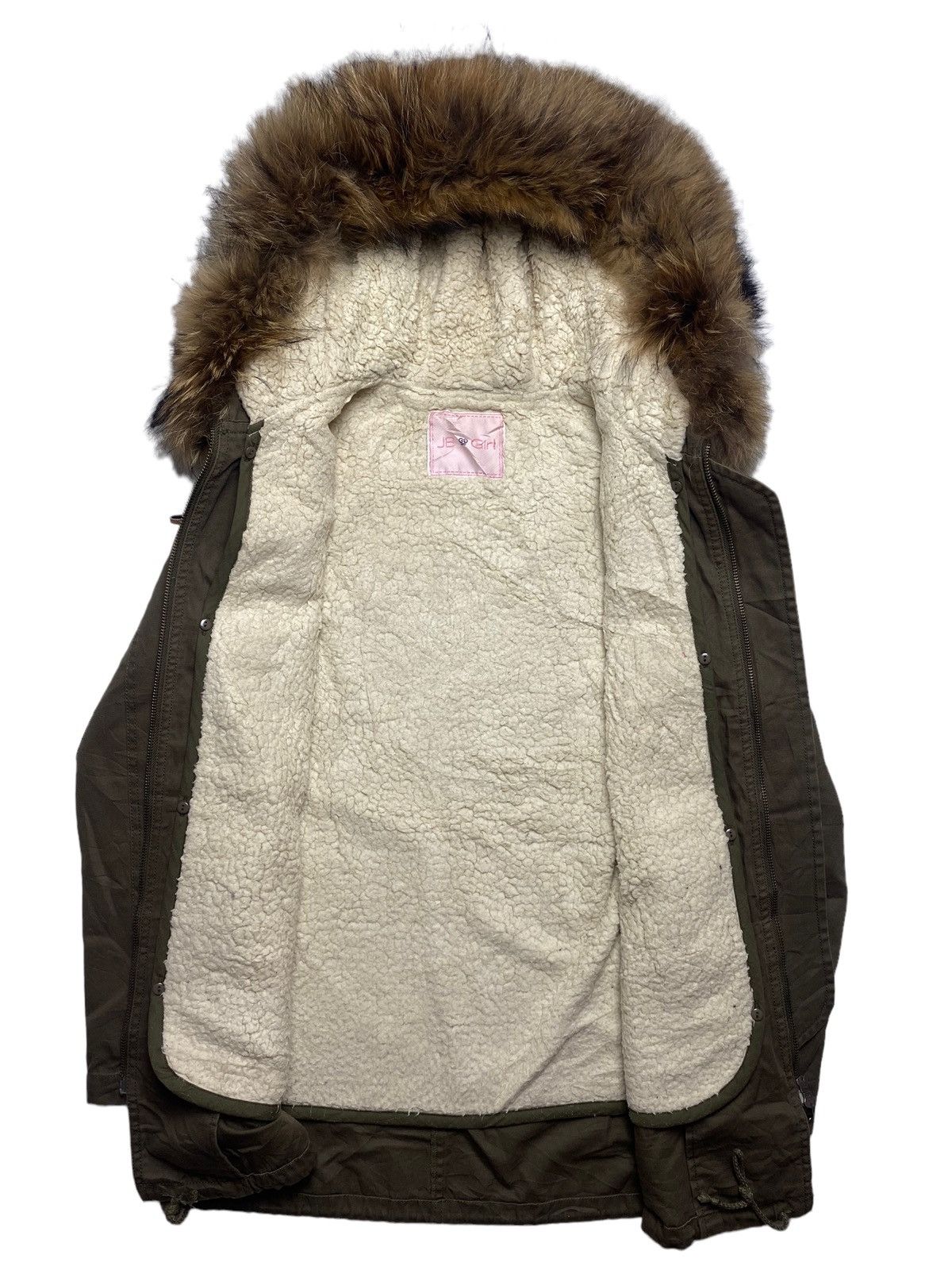 If Six Was Nine 2000s JB Girl - Raccoon Fur Hoodie Jacket Size M / US 6-8 / IT 42-44 - 6 Thumbnail