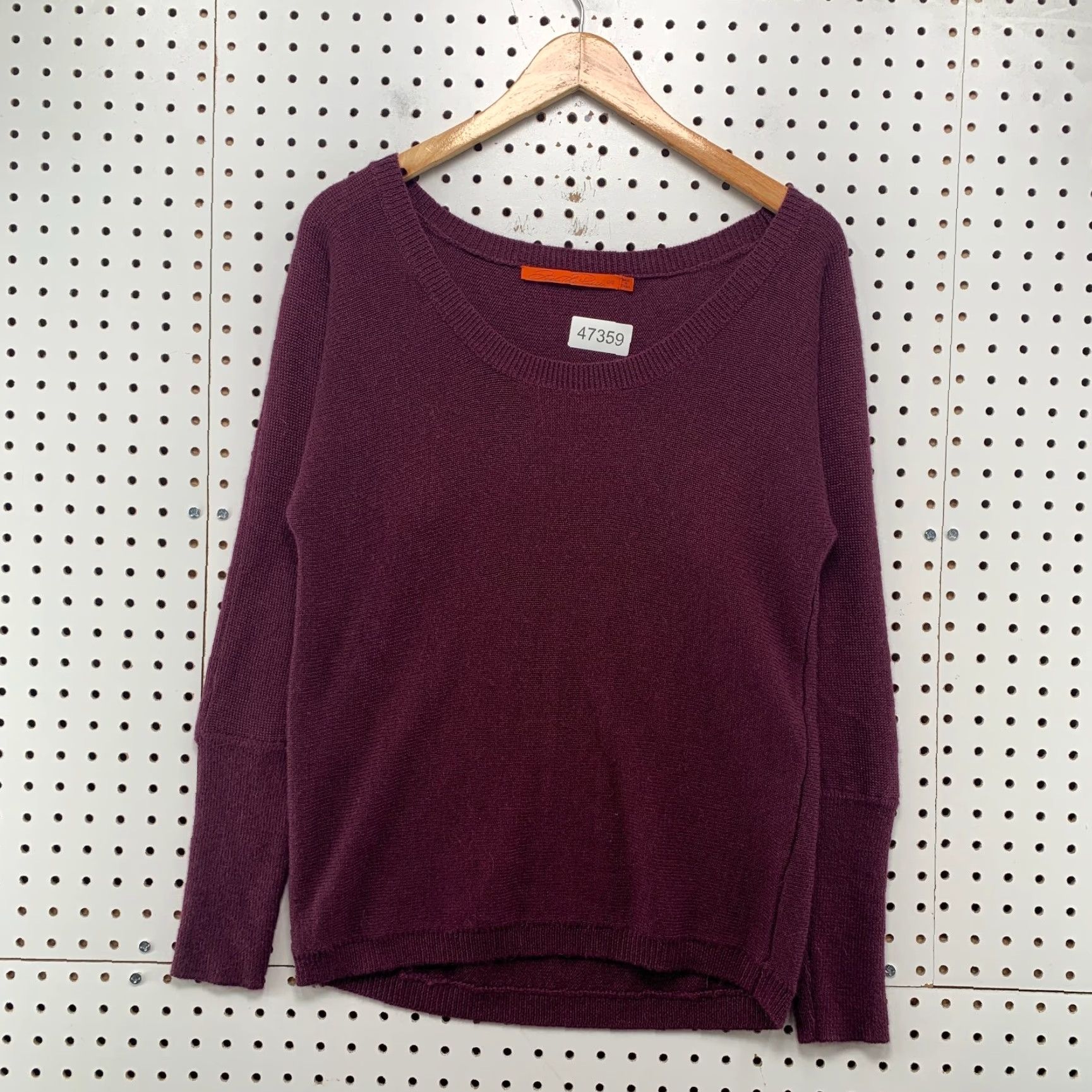 Vintage Feel The Piece Sweater Womens One Size Dark Purple Alpaca Blend Tere Jacobs Size M / US 6-8 / IT 42-44 - 2 Thumbnail