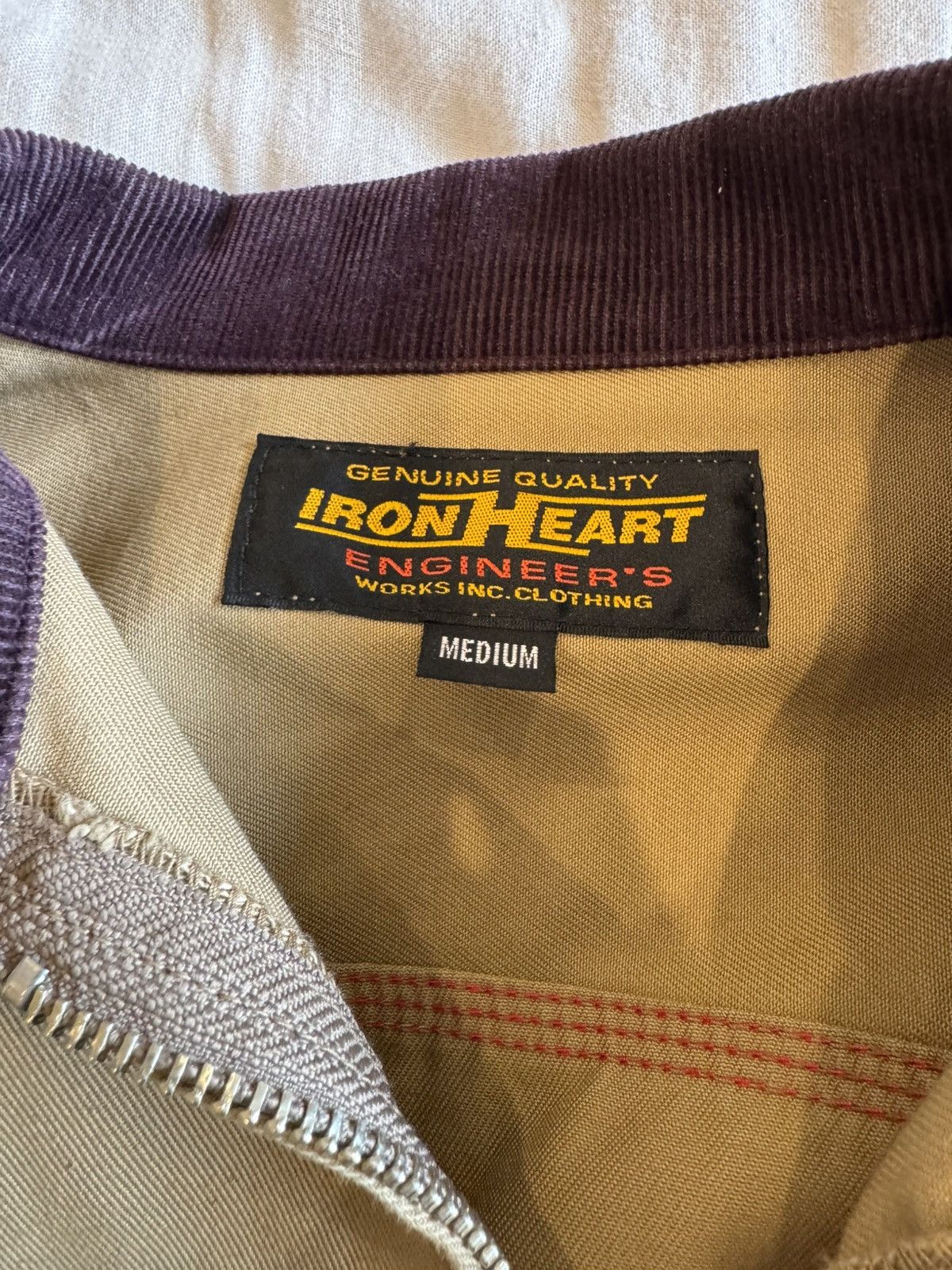 Iron Heart Ironheart tan maroon 1447-BEI work jacket medium Size US M / EU 48-50 / 2 - 3 Thumbnail
