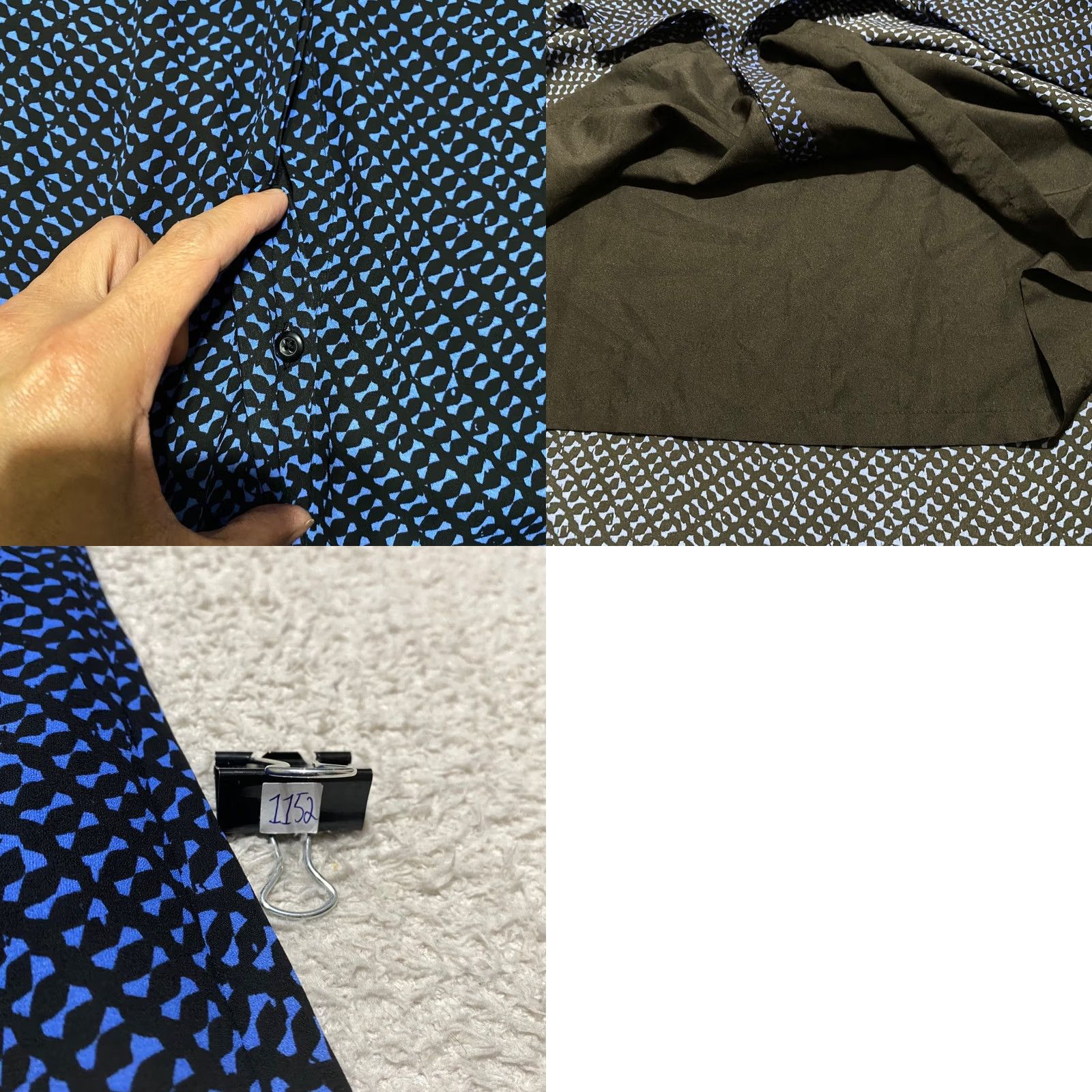 Apt. 9 NWT Apt. 9 Womens 24W Plus Shirt Dress Blue Geometric Button Up Sleeveless New Size 4XL / US 24-26 - 8 Thumbnail